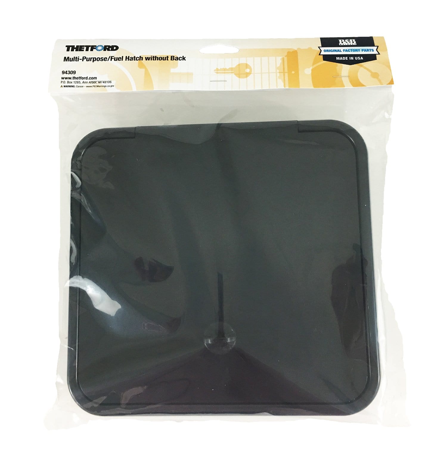 Thetford B&B Molders 94309 (21D03) Black Multi-Purpose Thumb Lock Hatch Without Back