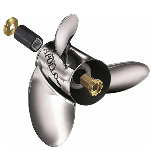 Michigan Wheel 993034 15-1/4" x 19 3 blade SS Apollo Propeller V6/V8, 4-3/4" Gearcase