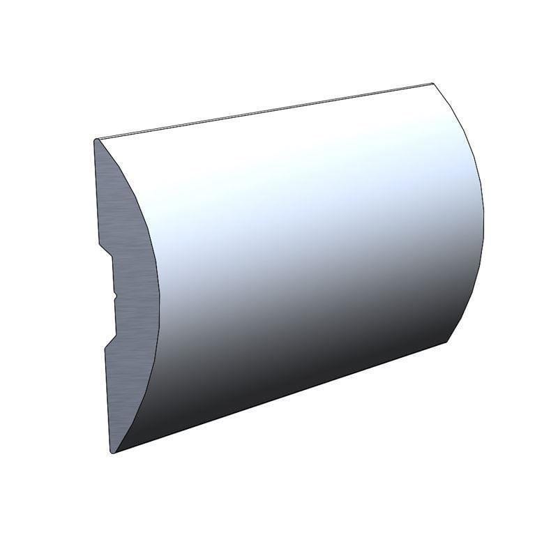 Taco Marine A50-0197TAL12D Aluminum Rub Rail, Anodized Flat Back, 1" I.P.S. X 12'L