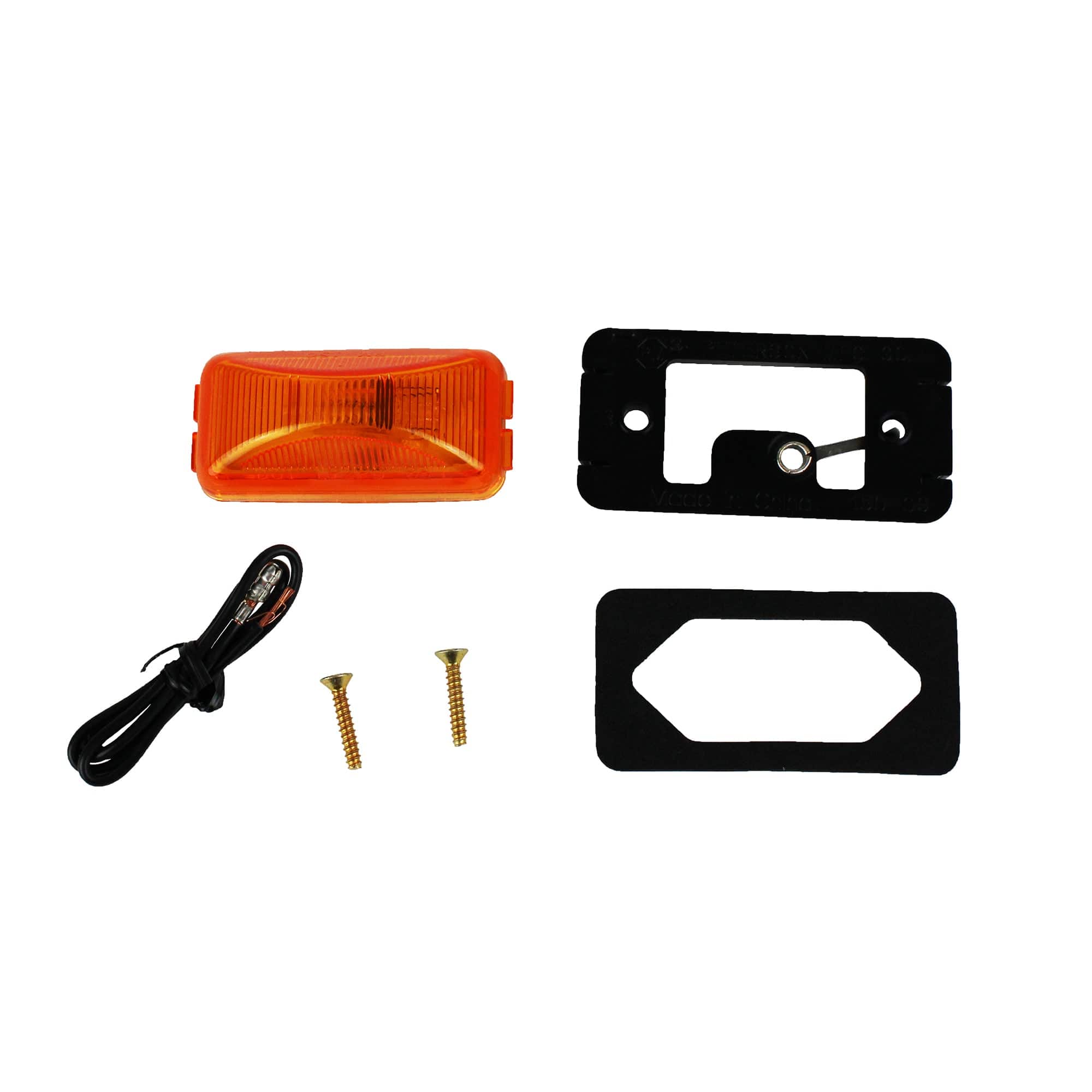 Anderson Marine / Peterson MFG E150BKA Rectangular Clearance/Side Marker Light 2.48"x1.20" - Amber