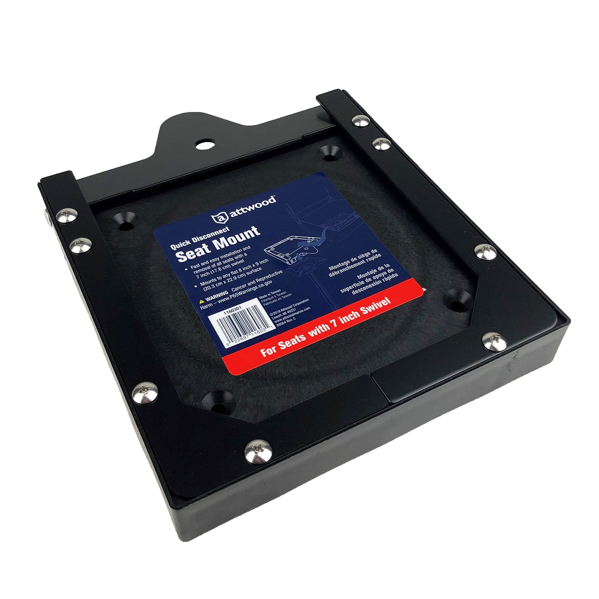 Attwood 11603D1 Swivl-Eze Quick-Disconnect Seat Mount. 7"