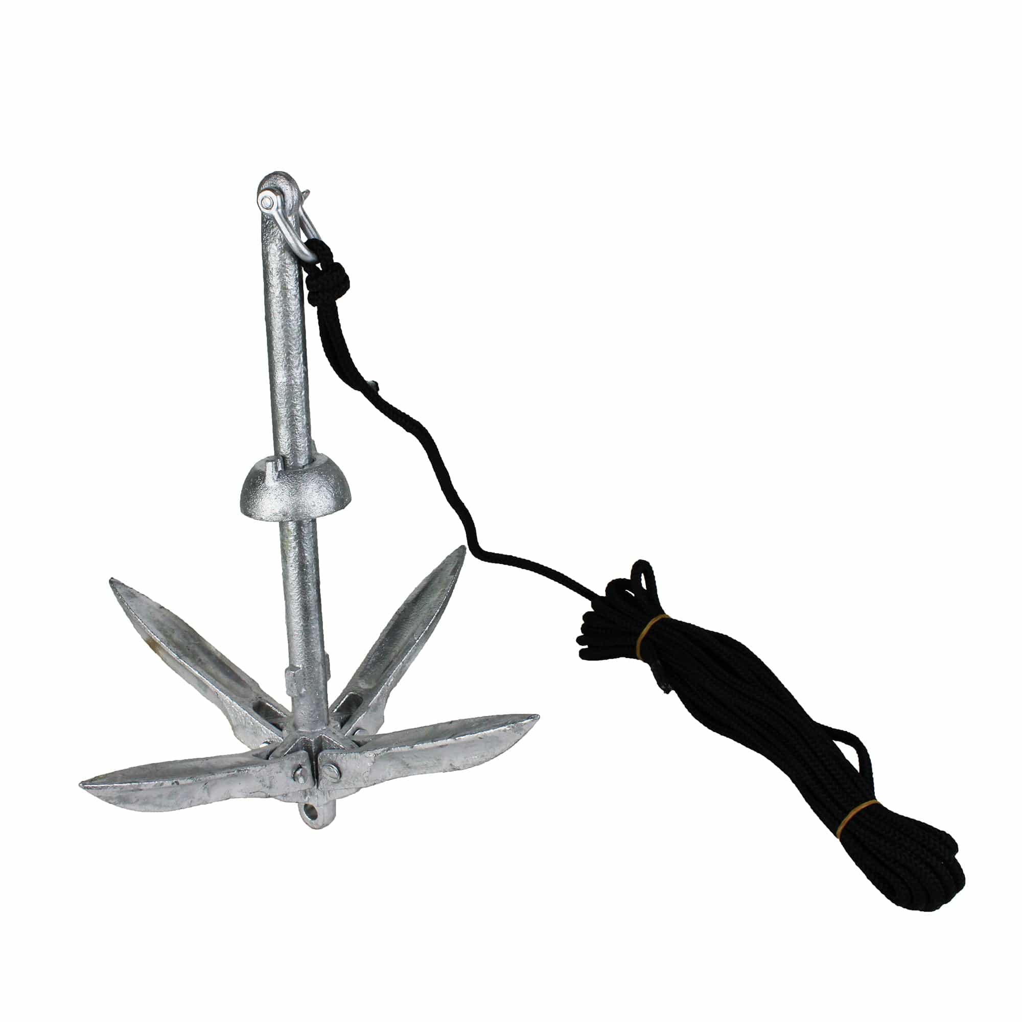 Attwood 11959-1 Silver Painted Iron Folding Grapnel Anchor Kit