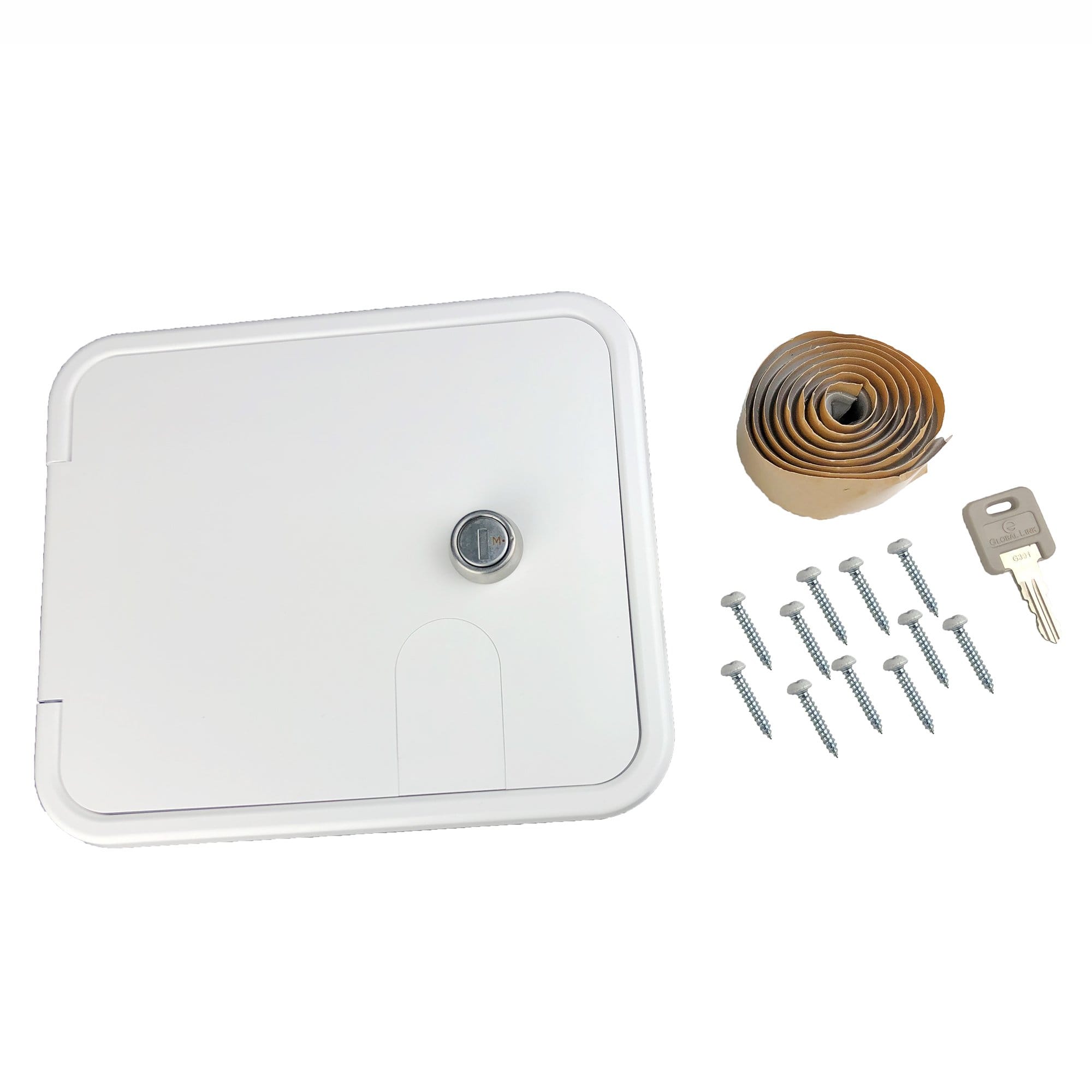 Thetford 94335 B&B Molders (601-038-94335) Medium Electric Cable Hatch, Polar White