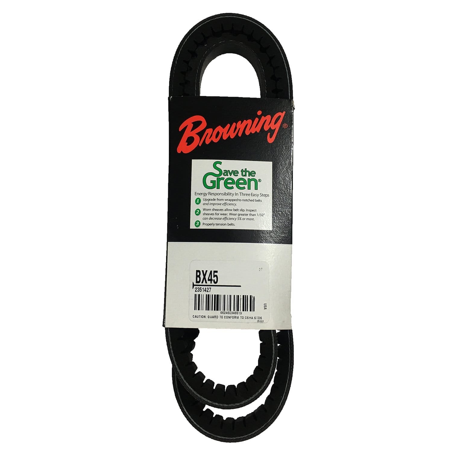 BX45 Browning Gripnotch Cogged B Section Belt