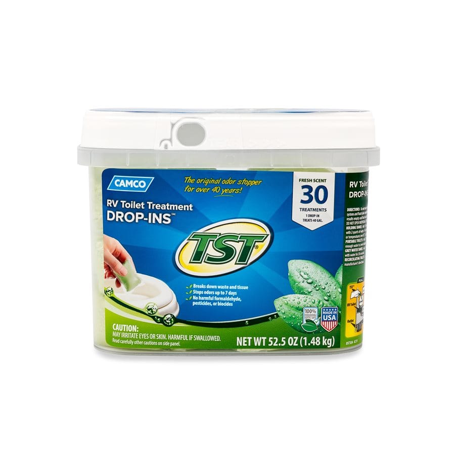 Camco 40263 TST Fresh Scent RV Toilet Treatment Drop-Ins - 30 Pouches