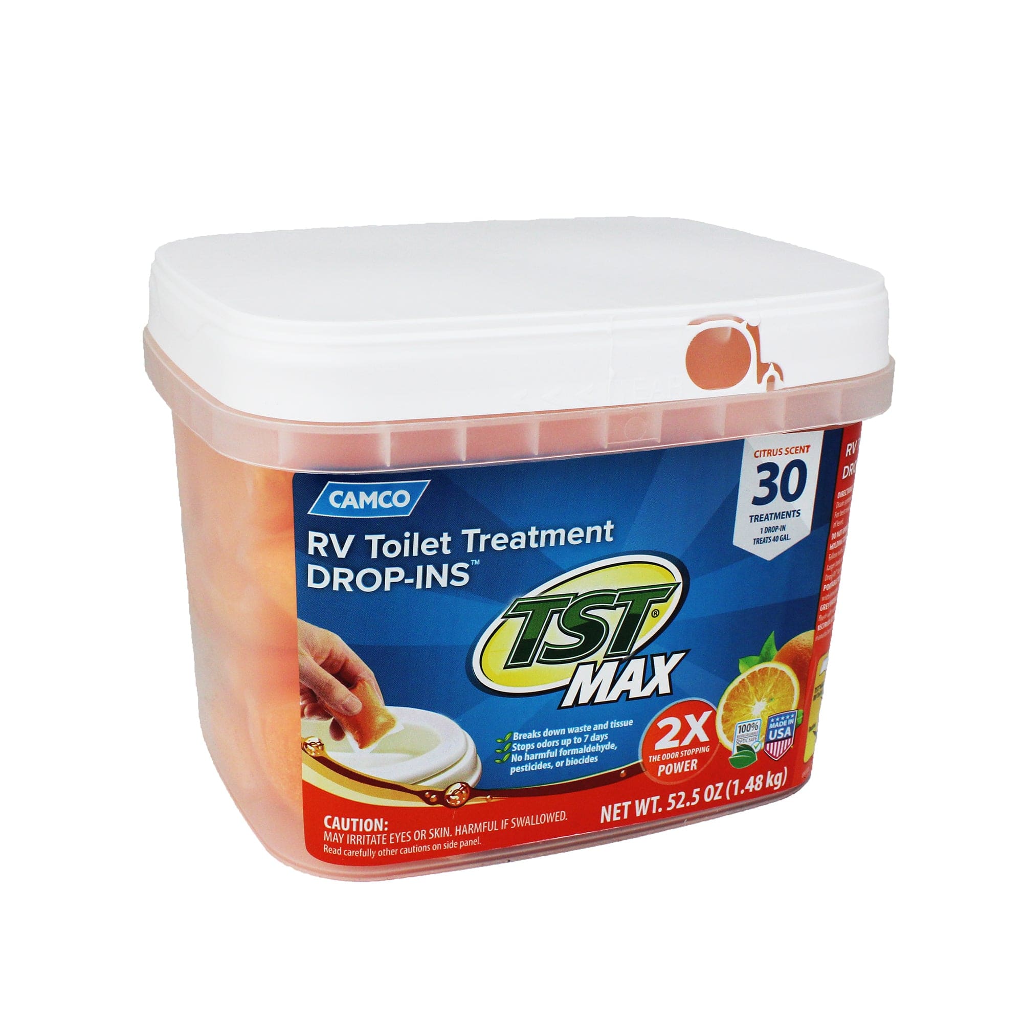 Camco 41183 TST MAX Orange Drop-Ins, 30/bucket