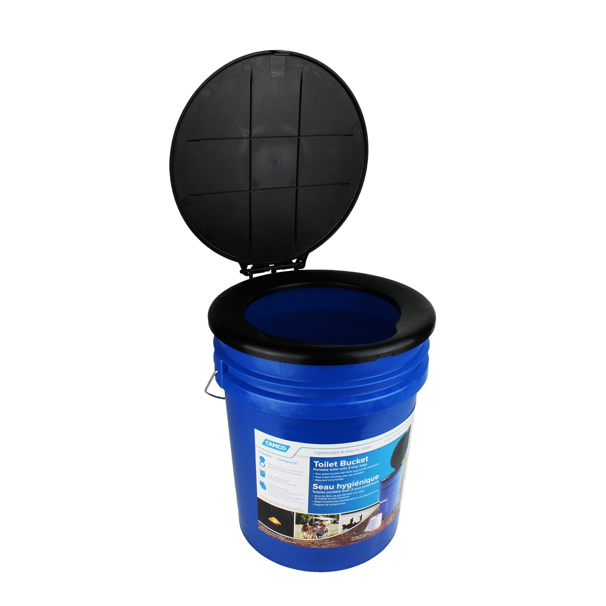Camco 41549 Toilet Bucket Kit with Seat