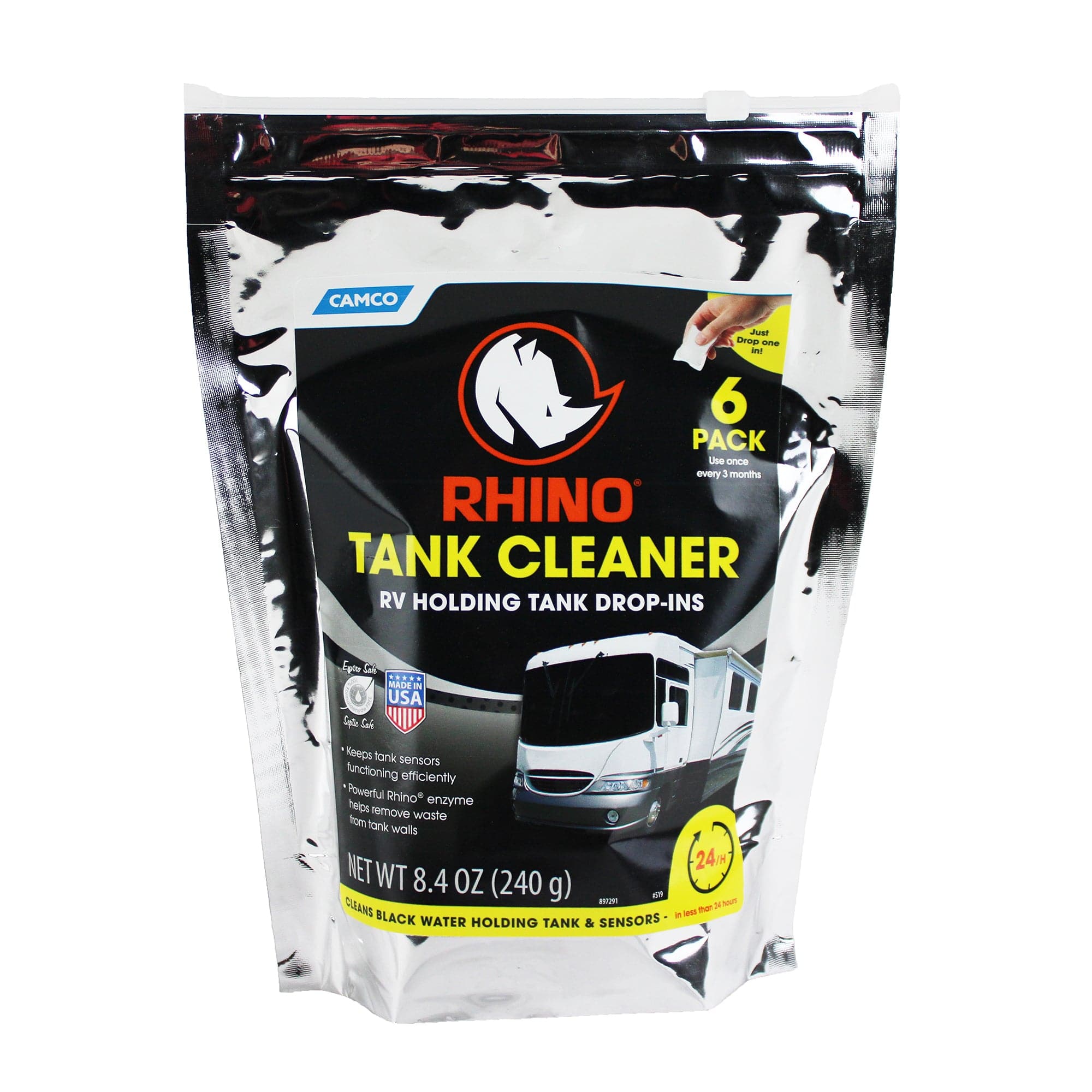 Camco 41560 Rhino Holding Tank Cleaner Drop-Ins - 6 Pack