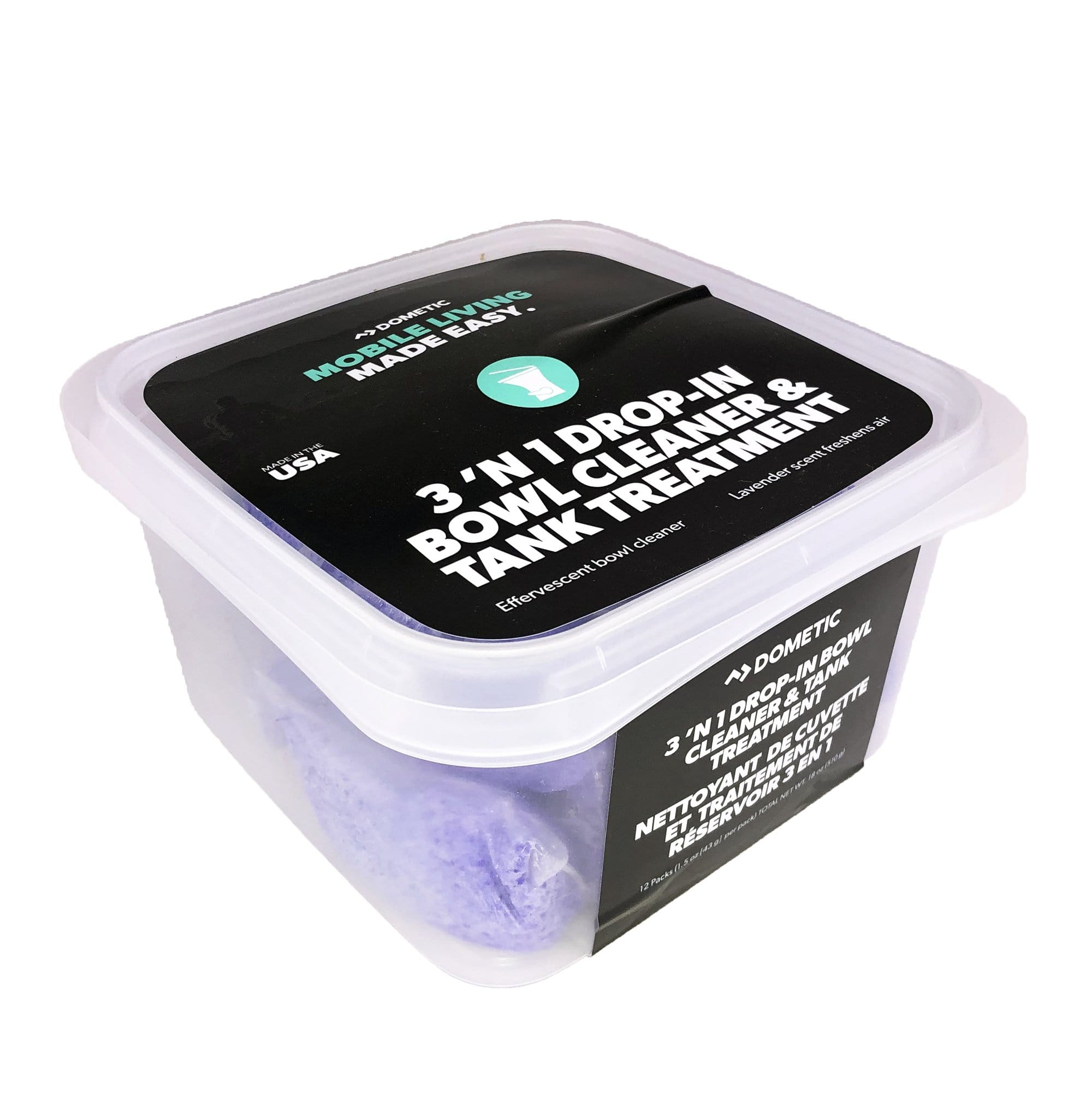 Dometic D1112001C 3'N 1 Bowl Cleaner & Tank Treatment - 1.5oz/12pk/6cs
