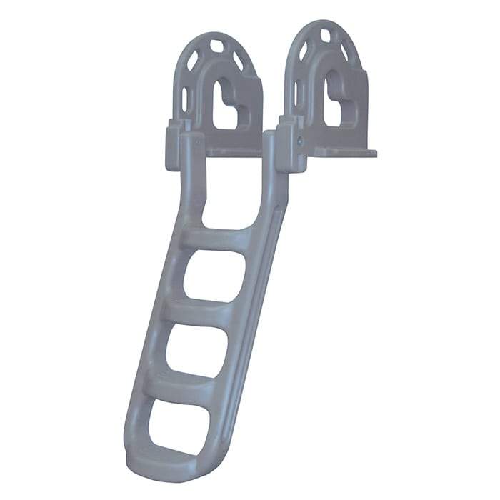 Dock Edge DE2084F Dock Ladder, 4 Step, Flip Up, Stand Off, LLDPE, Grey