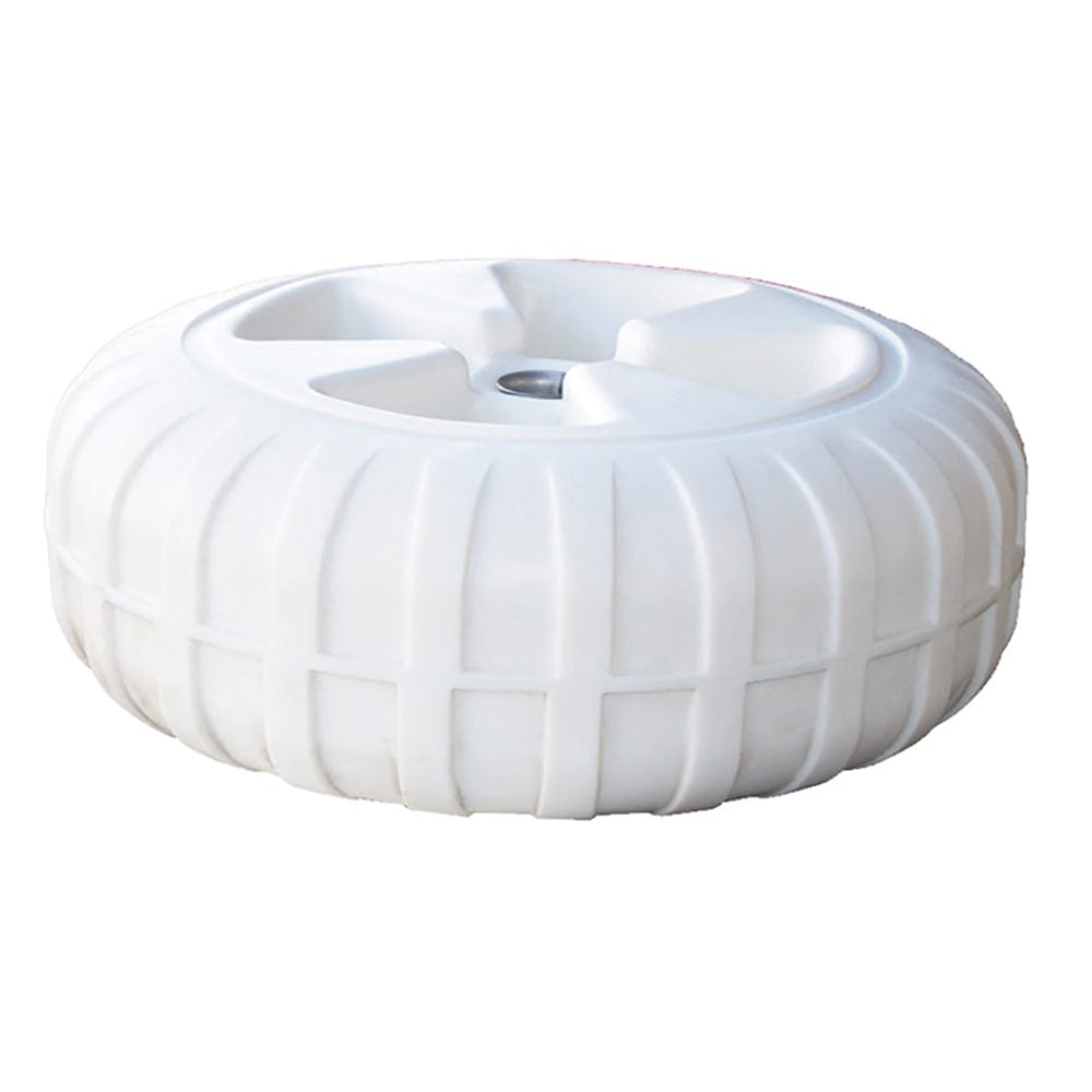 Dock Edge DE90025F 24" x 8" Foamed, Hard Shell Mooring Buoy, White