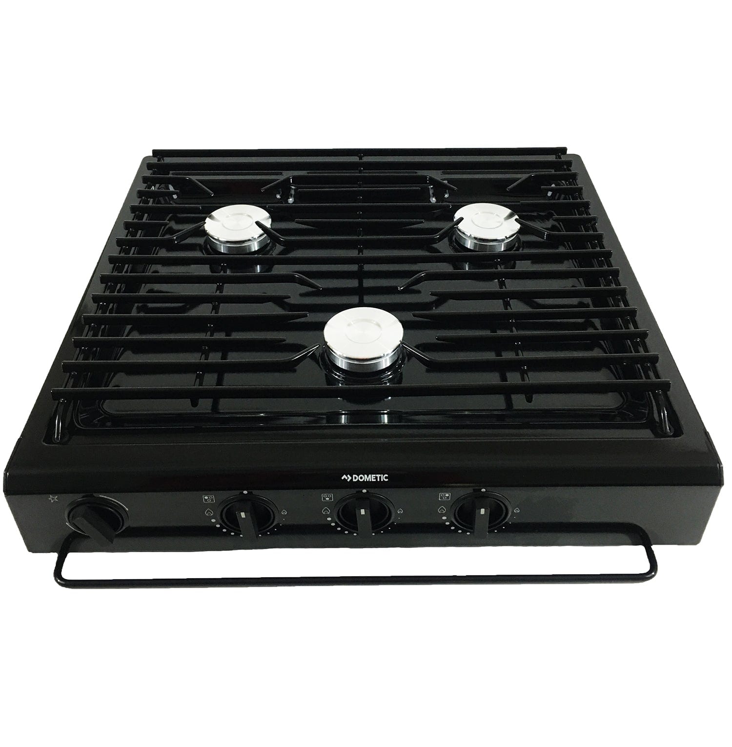 Dometic 50301 CA-35 Black 3 Burner Piezo Ignitor Slide-In Cooktop