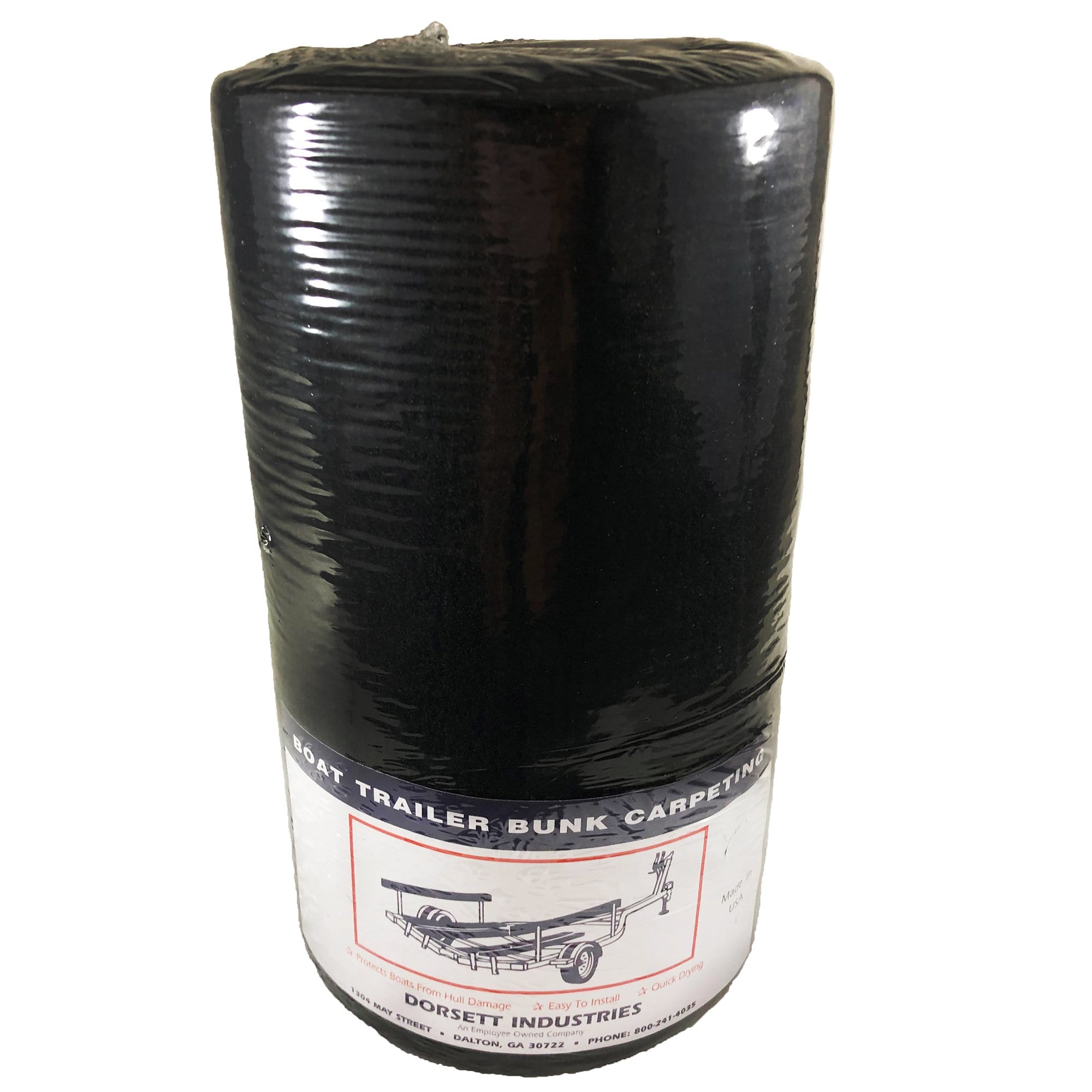 Dorsett 08501201440025 12" x 12' Bunk Carpet, Black