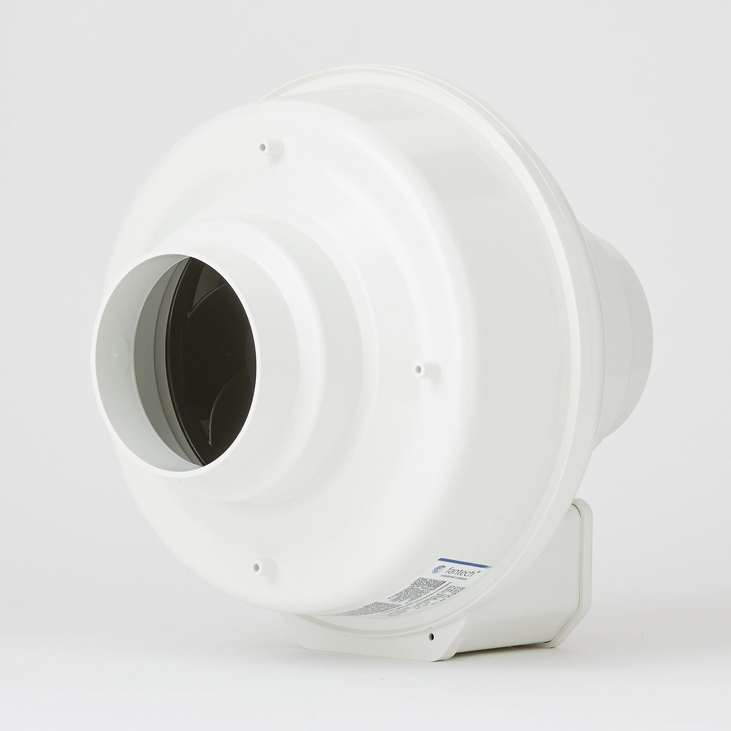 FanTech FR100 4" Inline Centrifugal Fan, Molded Plastic, 122 Cfm, 115-1-60