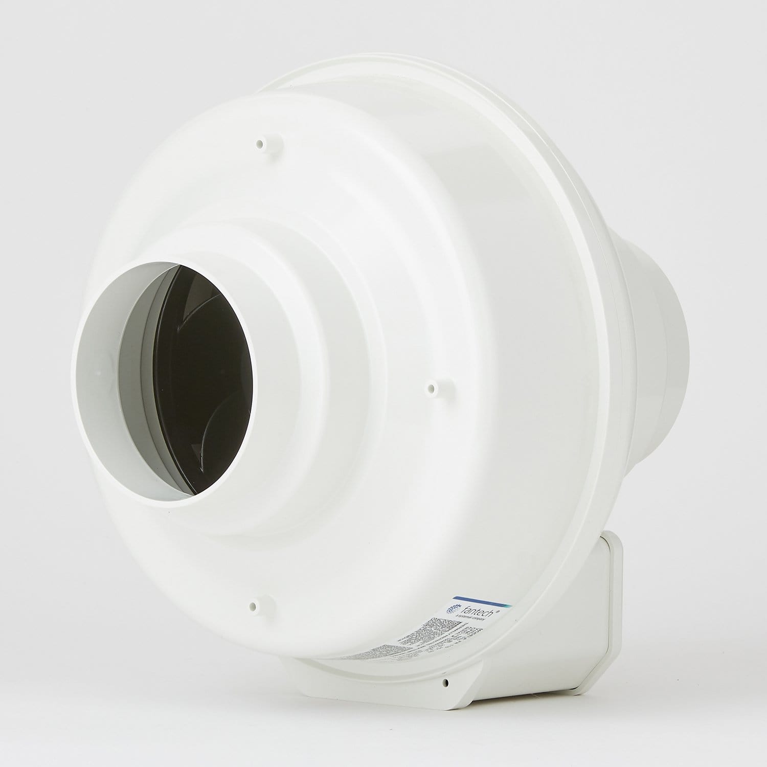 FanTech FR110 4" Inline Centrifugal Fan, Molded Plastic, 167 Cfm, 115-1-60