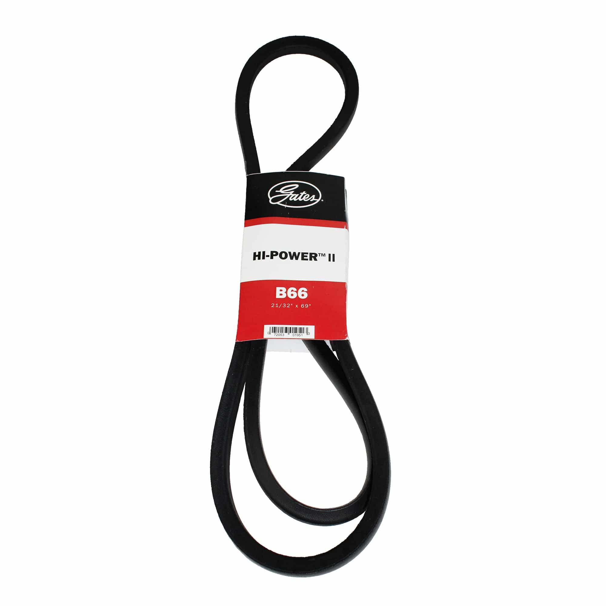 Gates B66 Hi-Power II Notched B Section V Belt - 21/32" x 69"