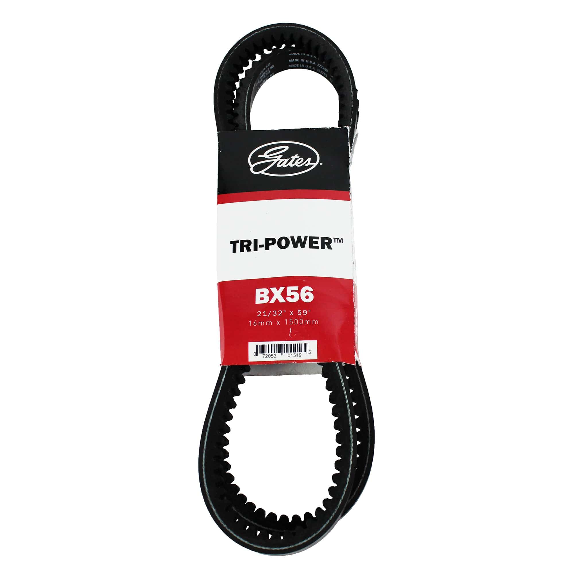 Gates BX56 Tri-Power Notched BX Section V Belt - 21/32" x 59"