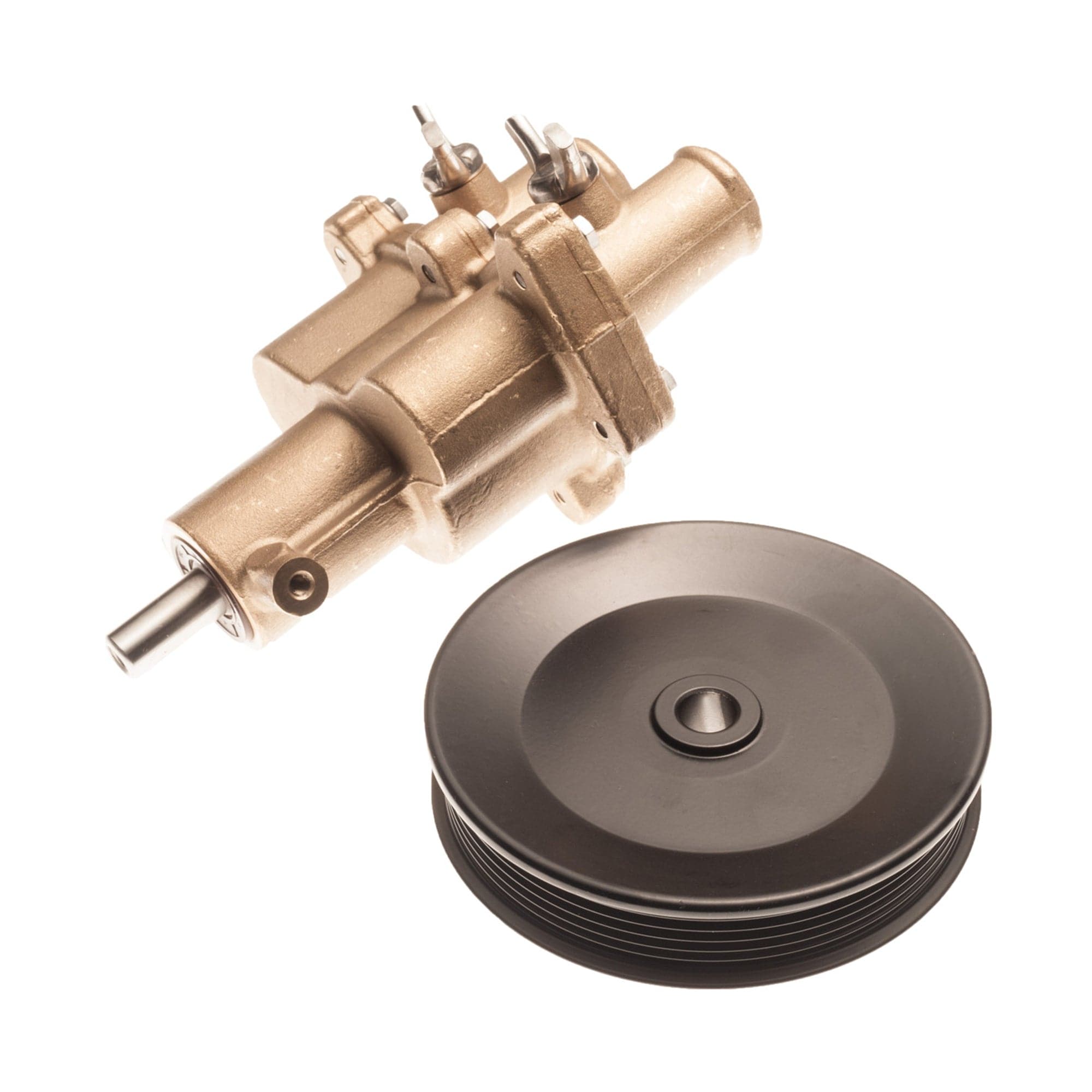 GLM Marine 12111 Mercruiser Sea Water Pump Assembly Without Air Fittings Belt Driven