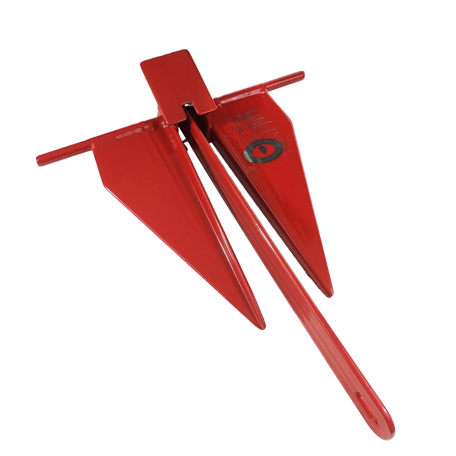 Greenfield Products GPI-13-RD Iron Fluke Anchor 13 Ibs PVC Coated Red