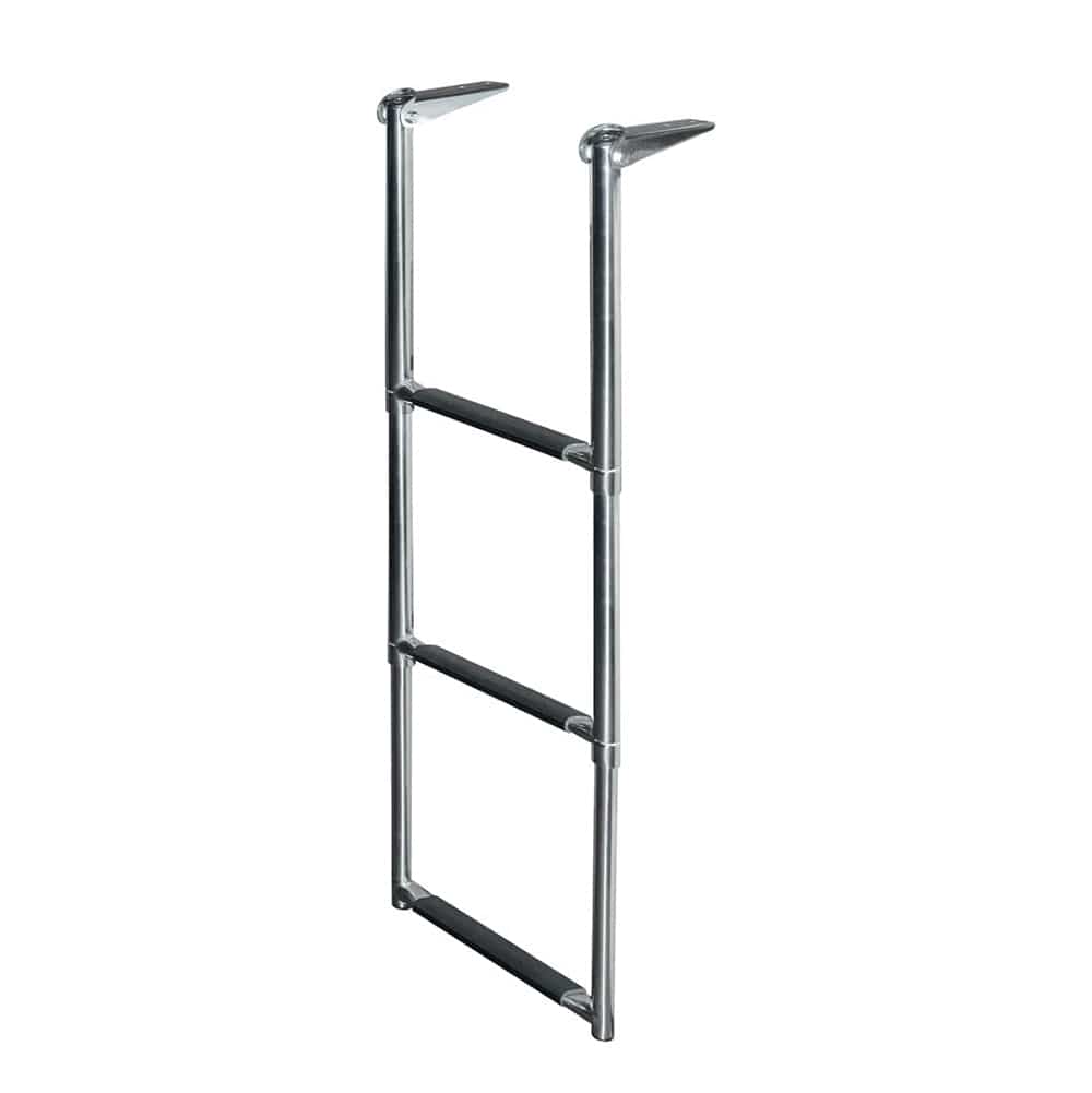 JIF Marine DMX3 3-Step Telescoping Stainless Steel Drop Ladder