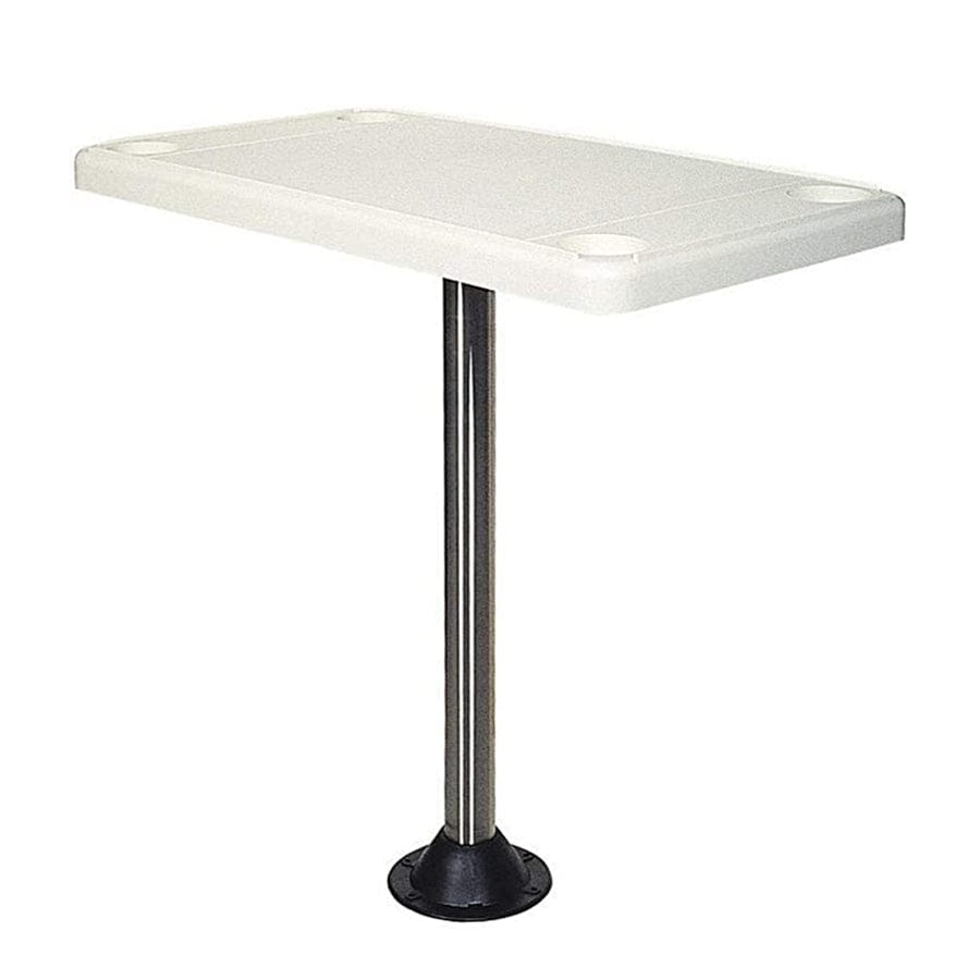 JIF Marine DSH-KS Rectangular Table Surface Mount Kit, Ivory 19" L x 16" W x 29" H
