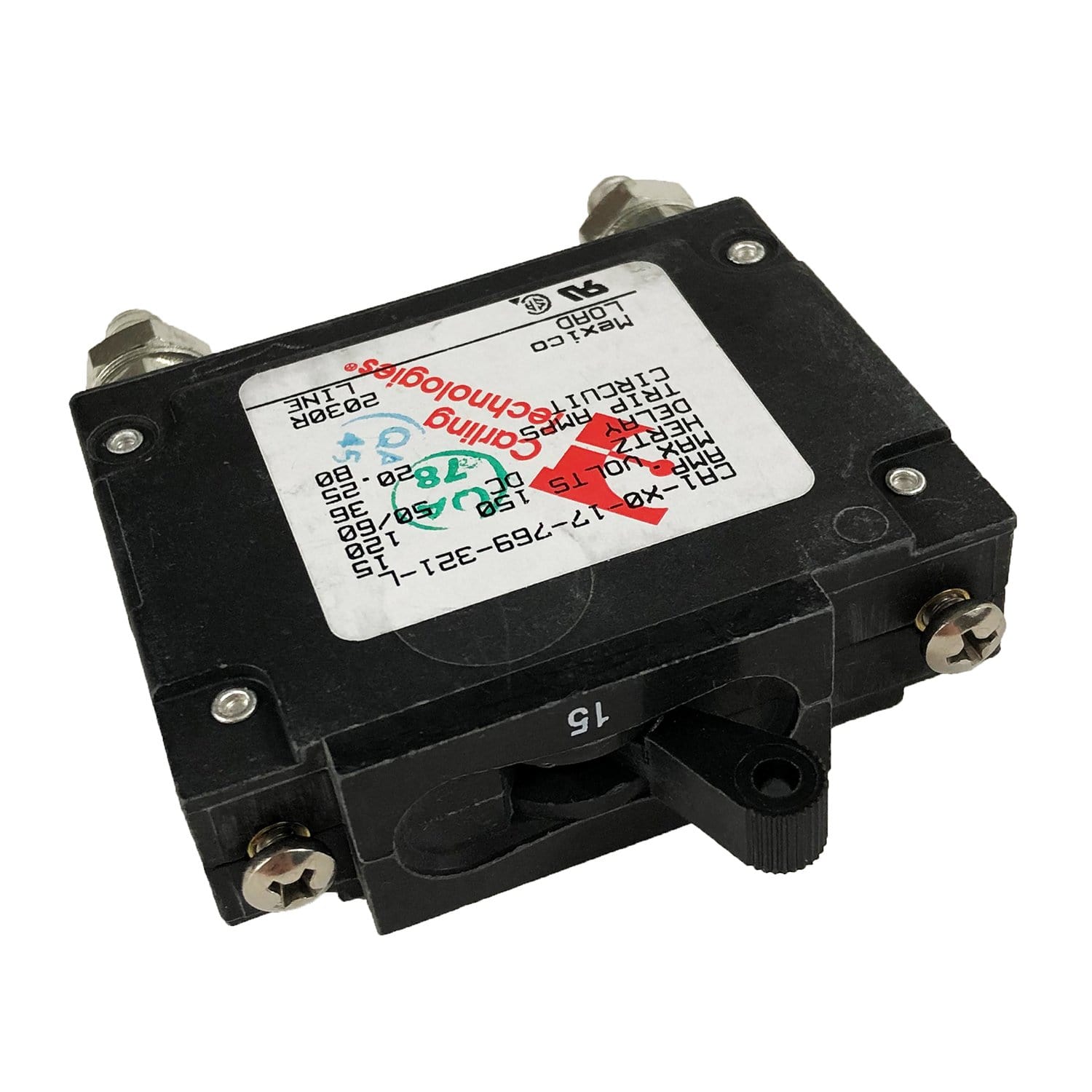 Midnite Solar MNEDC15 Breaker DC Panel Mount MNEDC-15 amp 150VDC
