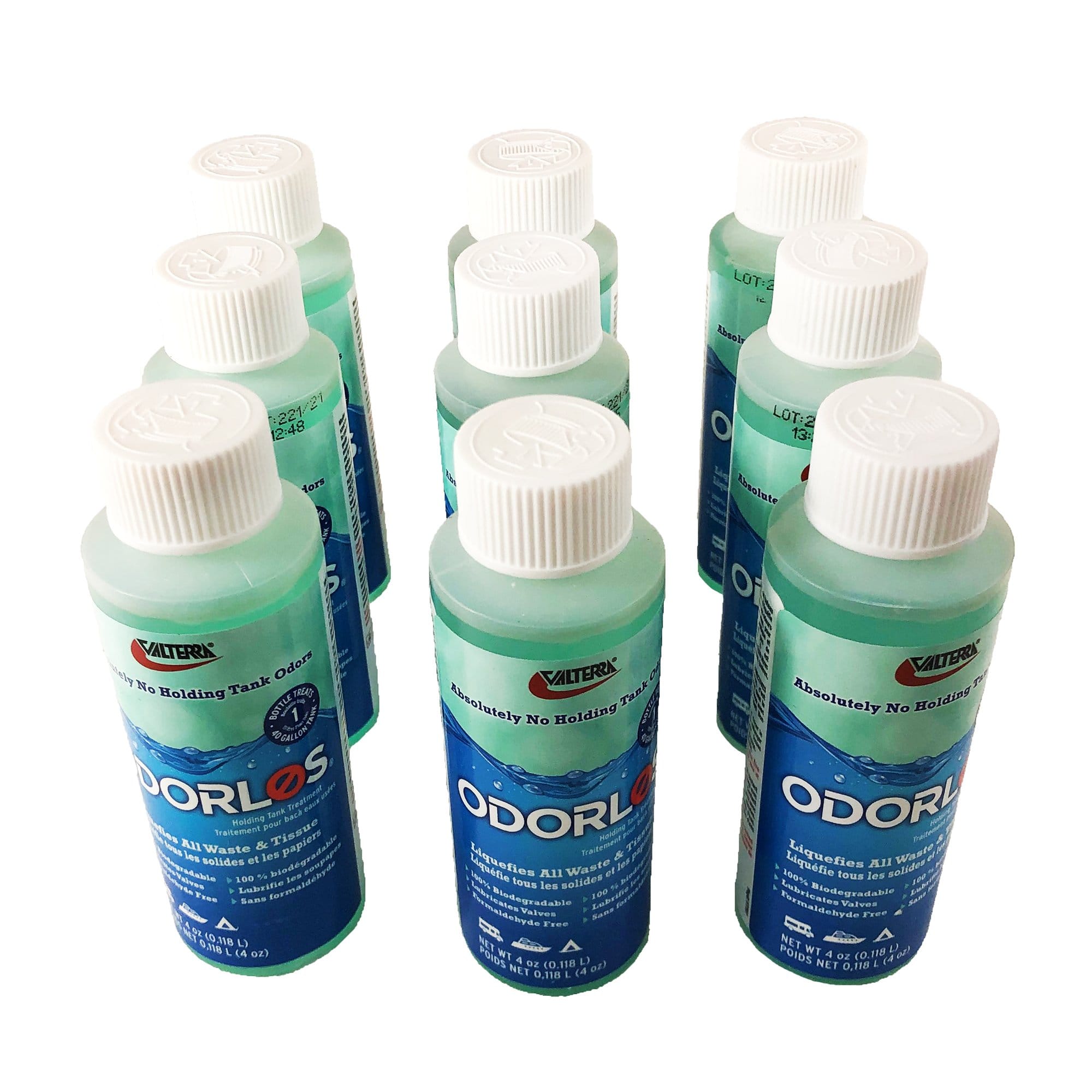 Odorlos V77001 Valterra Holding Tank Treatment - 4 Oz. Bottles, Pack of 9