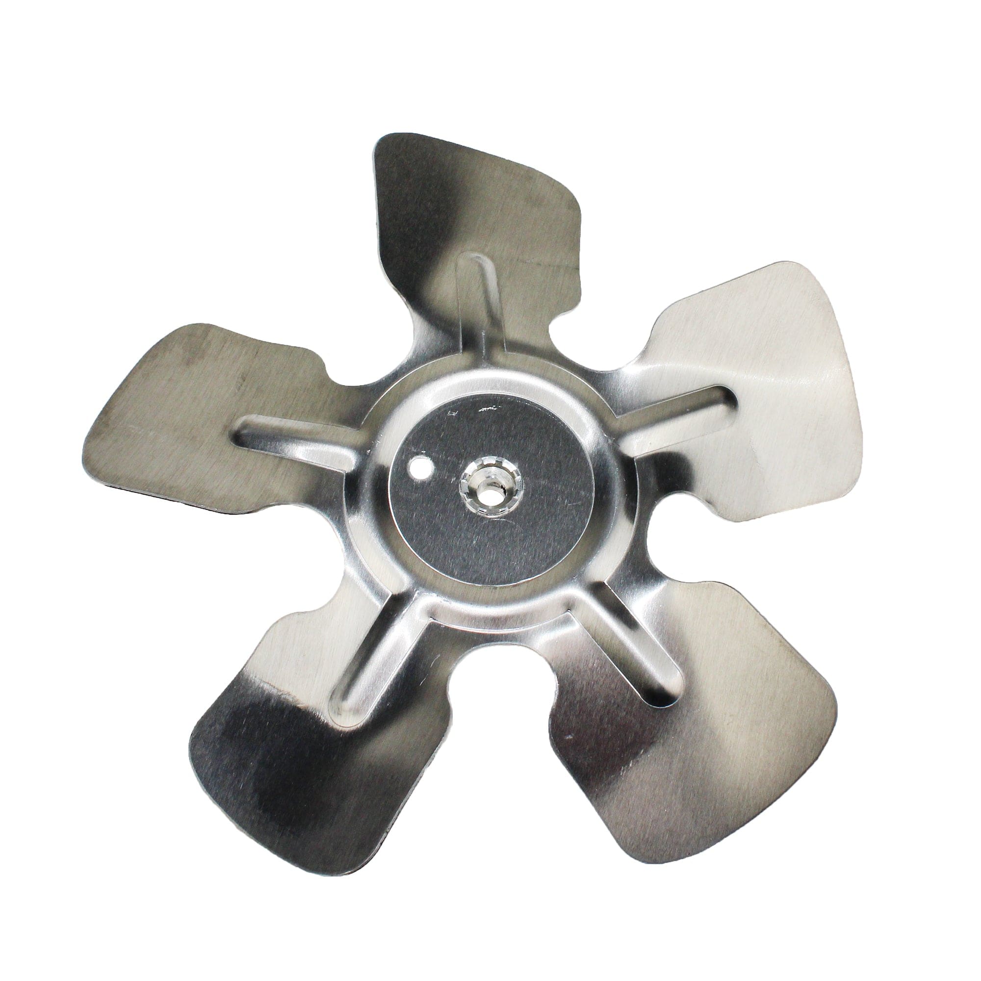 Packard A60704 7" Dia. Aluminum Fan Blade, 5 Blade, CW, 1/4" Bore, Hub On Intake