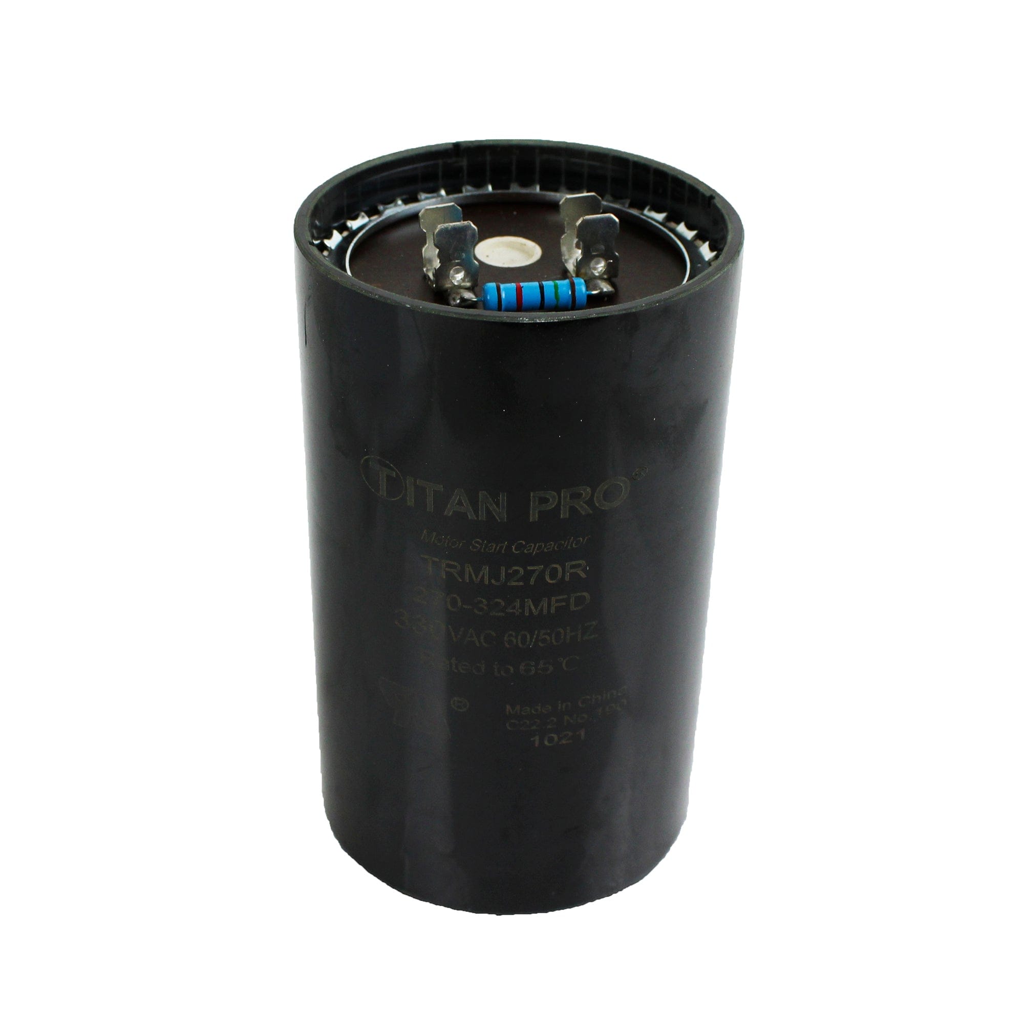 Packard Titan Pro TRMJ270R Start Capacitor 330 Volt 270-324MFD with Resistor