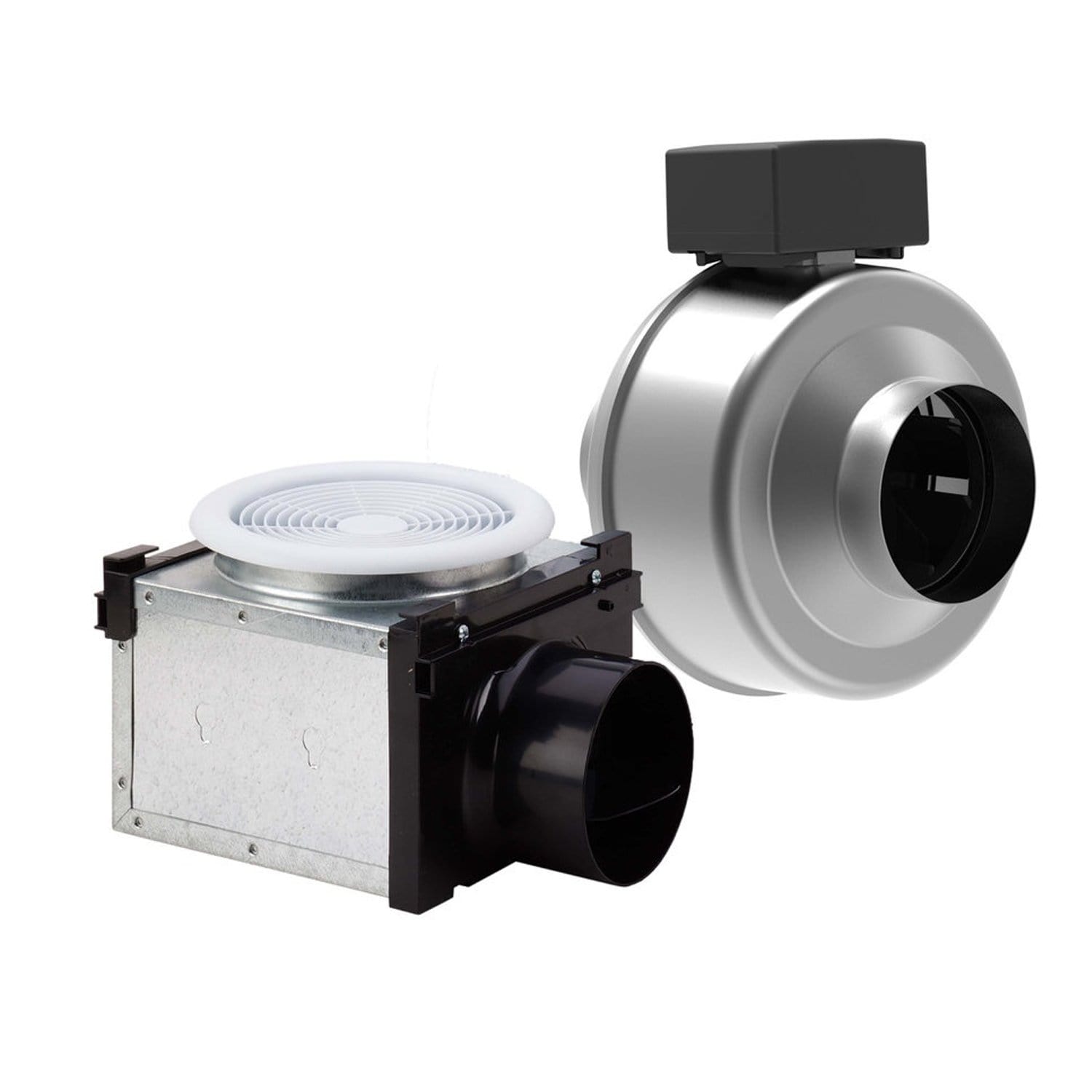 FanTech PB110 Bath Fan, Inline, 1 Grille, 110 Cfm, 4" Duct, 120-1-60