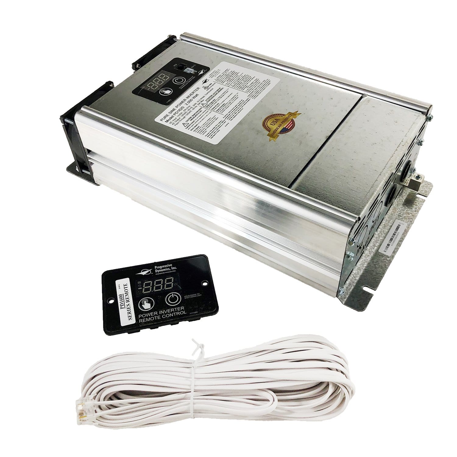 Progressive Dynamics PD1620 PD1600 Series Pure Sine Wave Inverter, 2kw