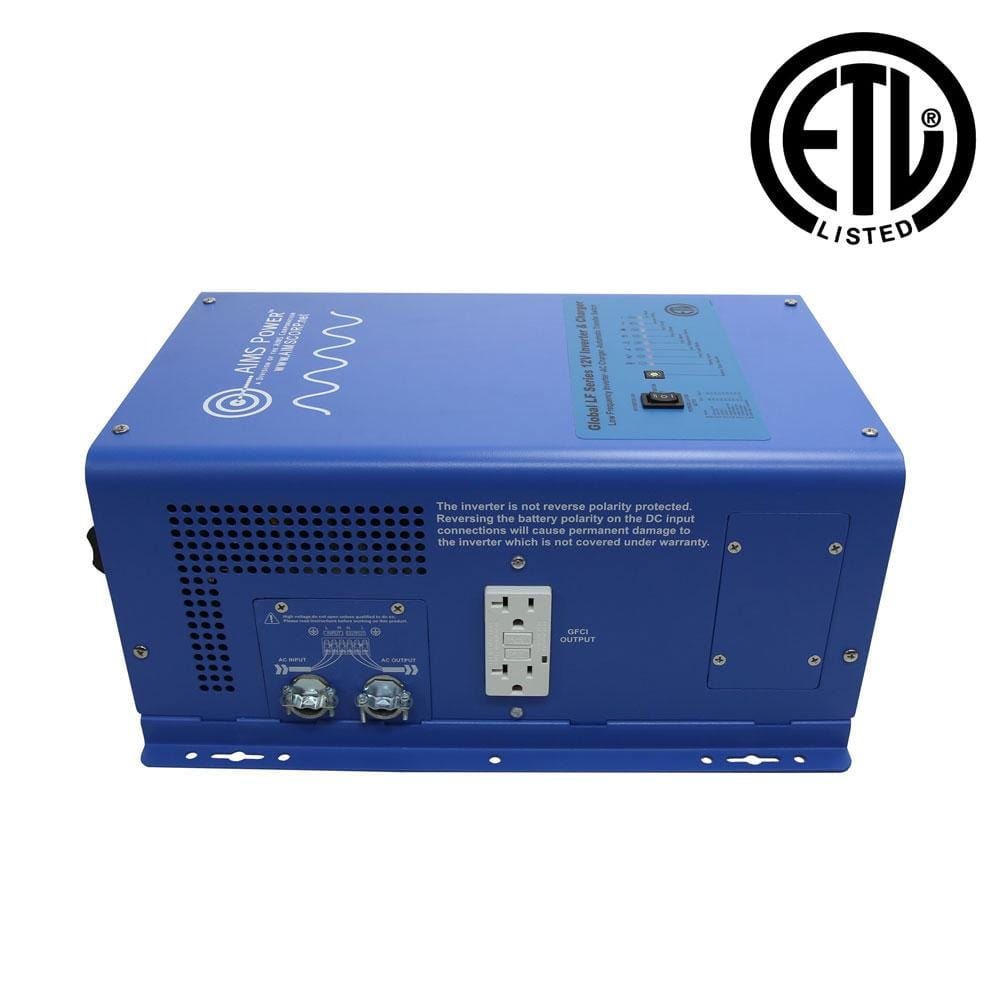 Aims PICOGLF10W12V120V 1000 Watt 12 Volt Low Frequency Pure Sine Inverter Charger