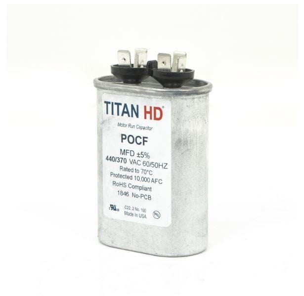 Packard POCF10 TITAN HD Run Capacitor 10 MFD 440/370 Volt Oval