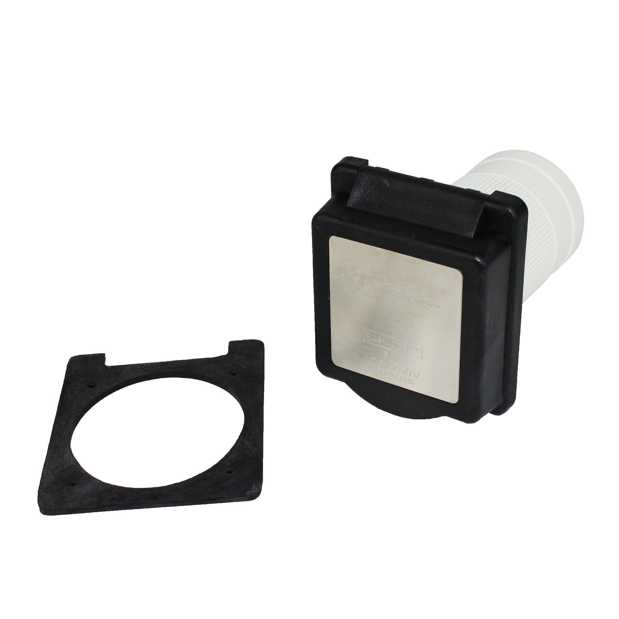 Marinco 6353ELRV.BLK 50 Amp 125/250 Volt Standard RV Power Inlet - Black