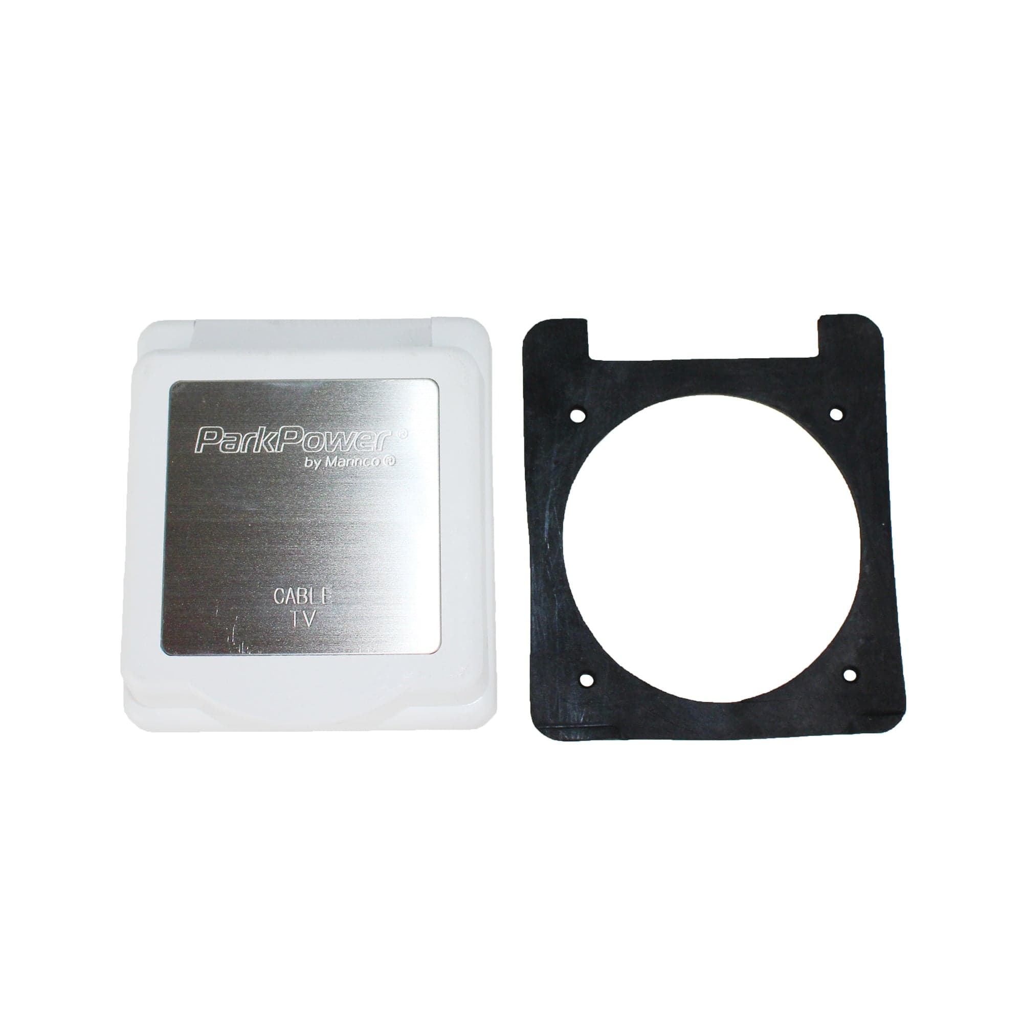 Park Power TV6574D.RV Dual Standard TV Inlet, White