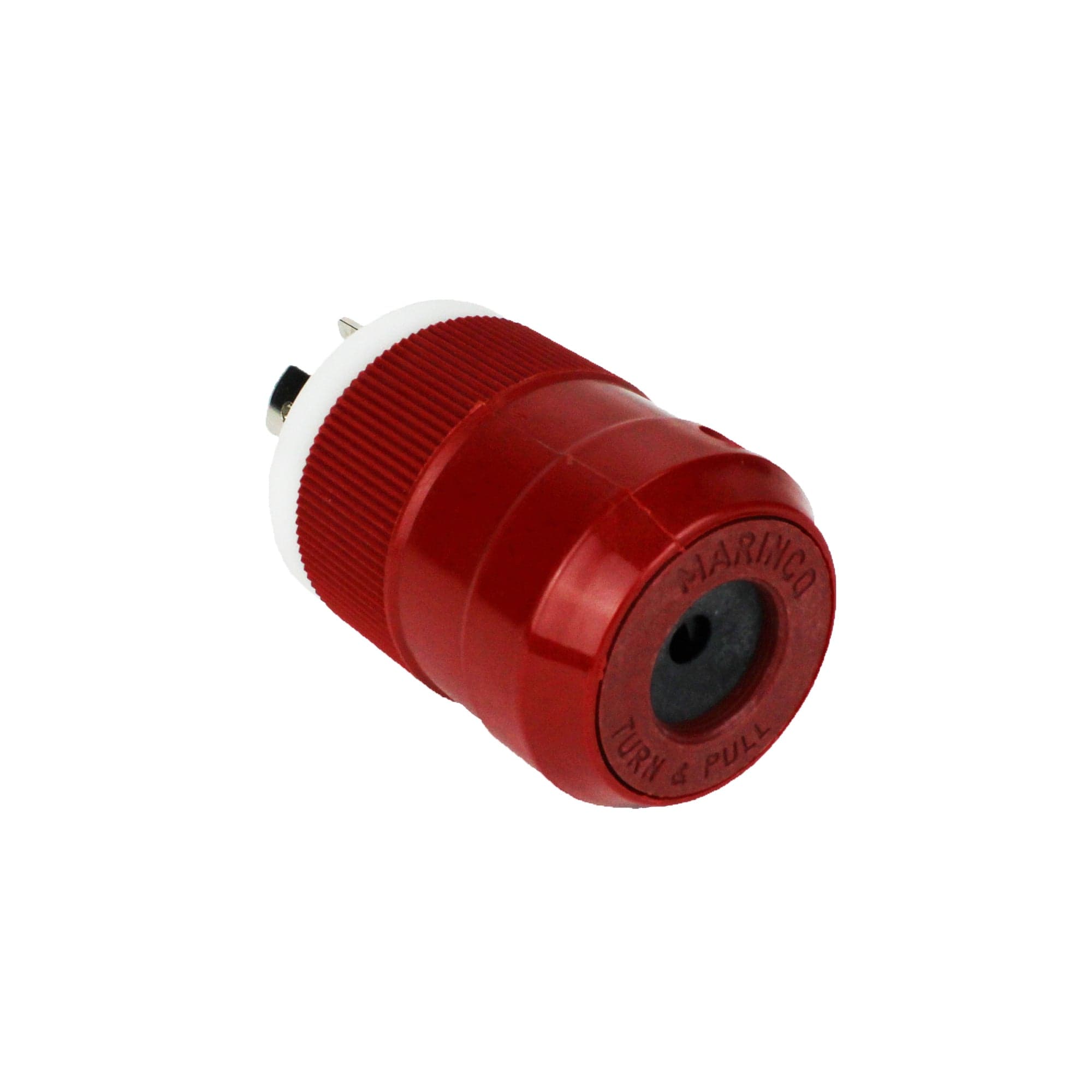 Marinco 2018BP-12 4-Wire 12/24V Trolling Charger Plug, Red