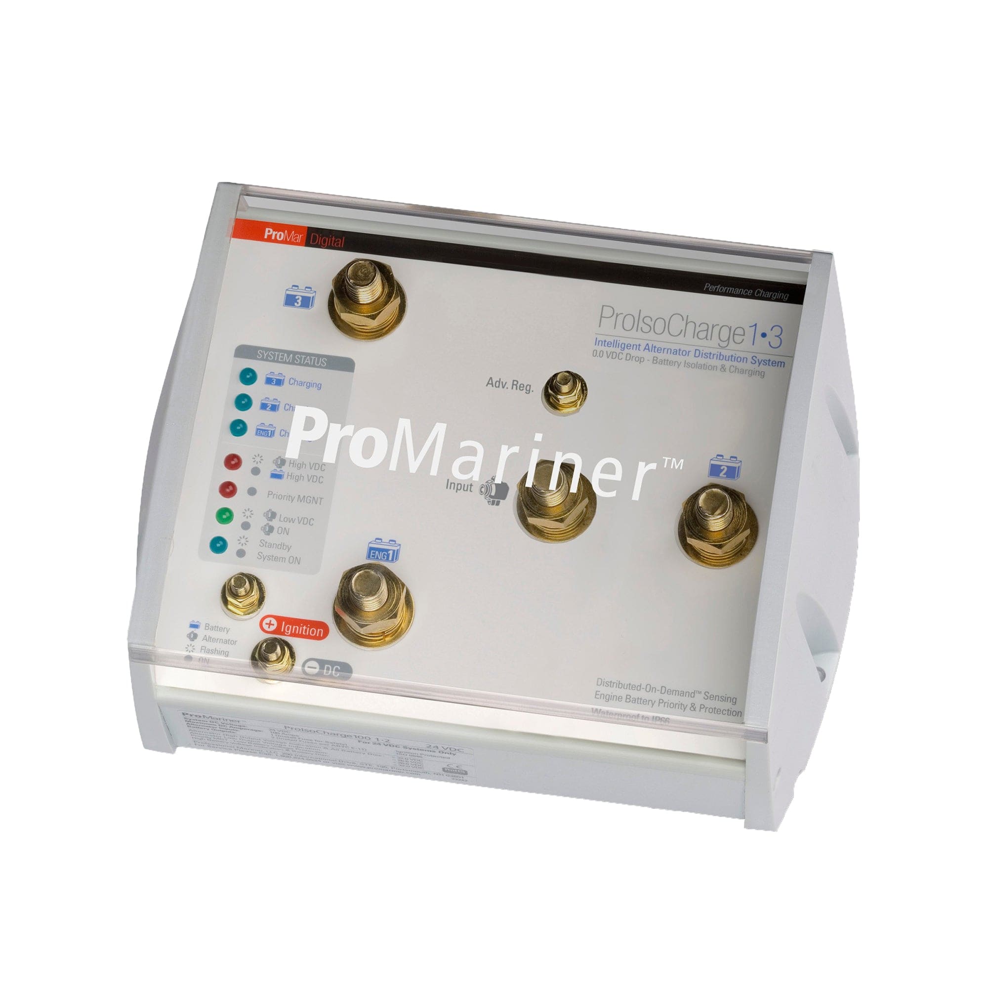 ProMariner POWM-23126 ProlsoCharge Battery Isolator 250Amp 1-Alt 3-Bat 12Volt