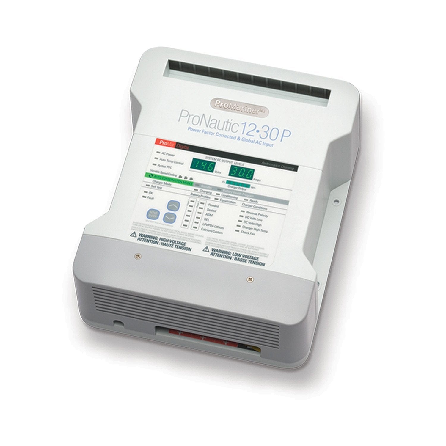 ProMariner POWM-63130 ProNautic 1230P 12 Volt 30-amp 3-Bank Battery Charger