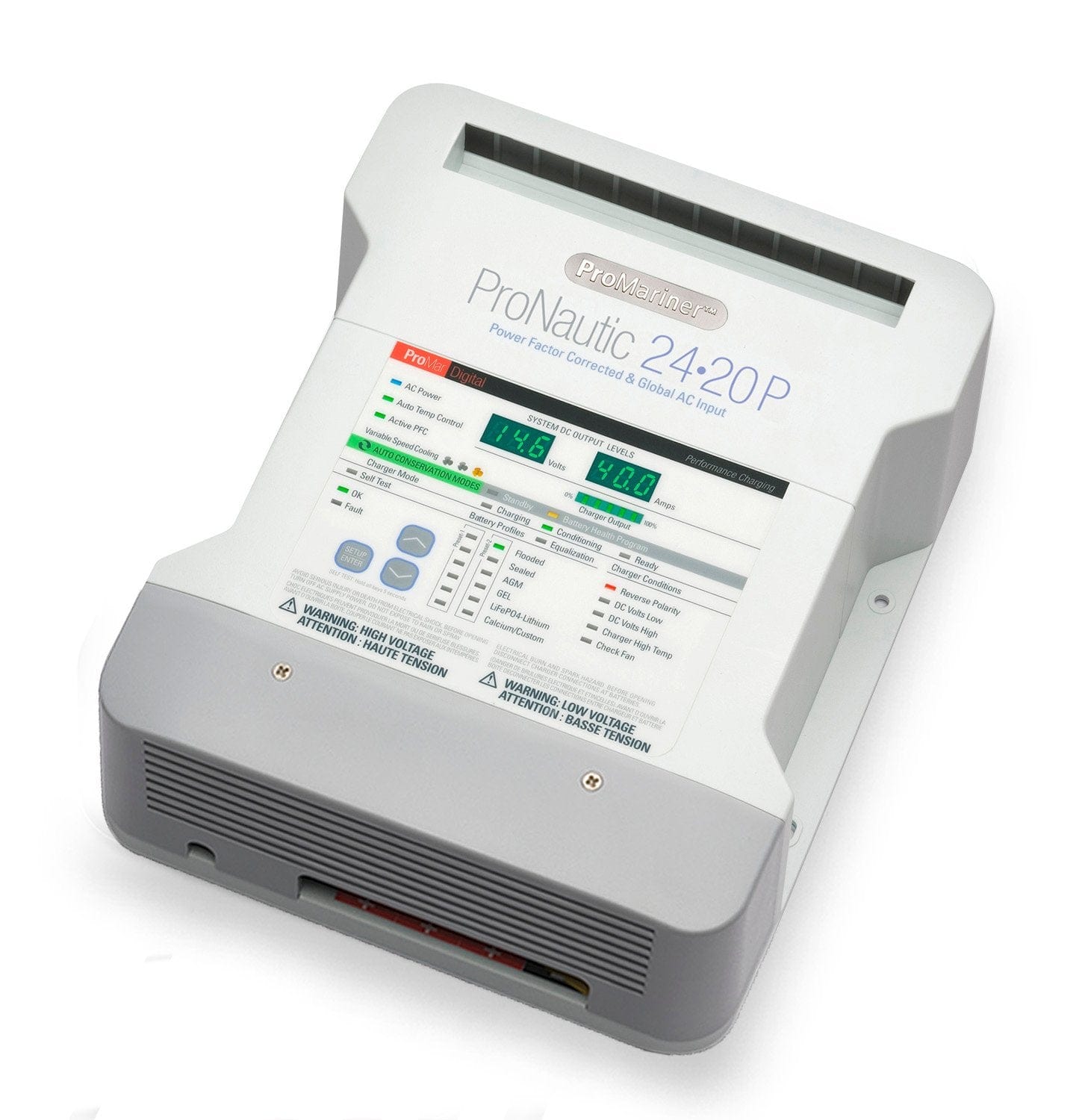 ProMariner 63170 Power Products ProNautic 2420P 24V, 20A. 3-Bank Battery Charger