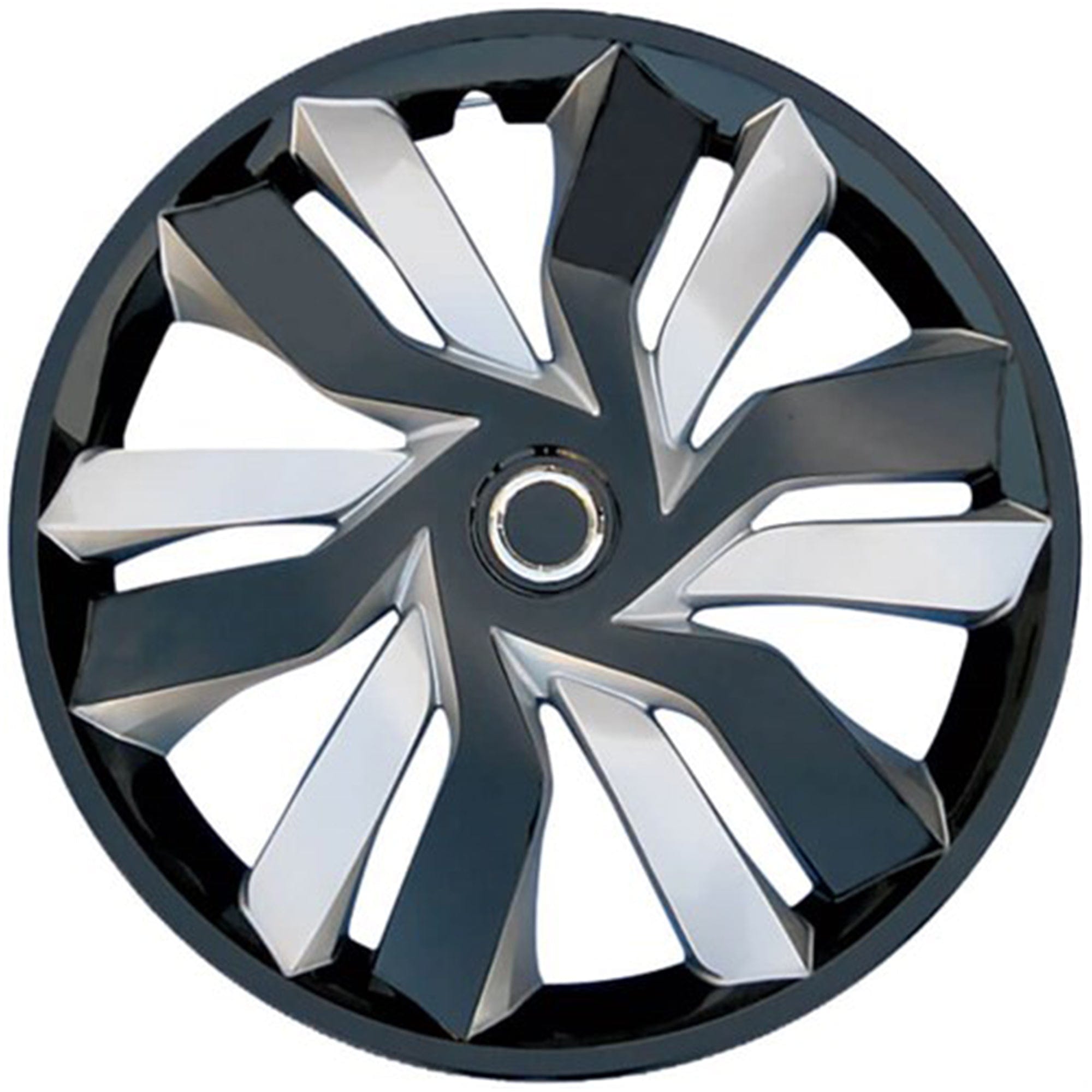 PacRim PRT-1060-15IB-S 15" Universal Ice Black / Silver Wheel Cover Set