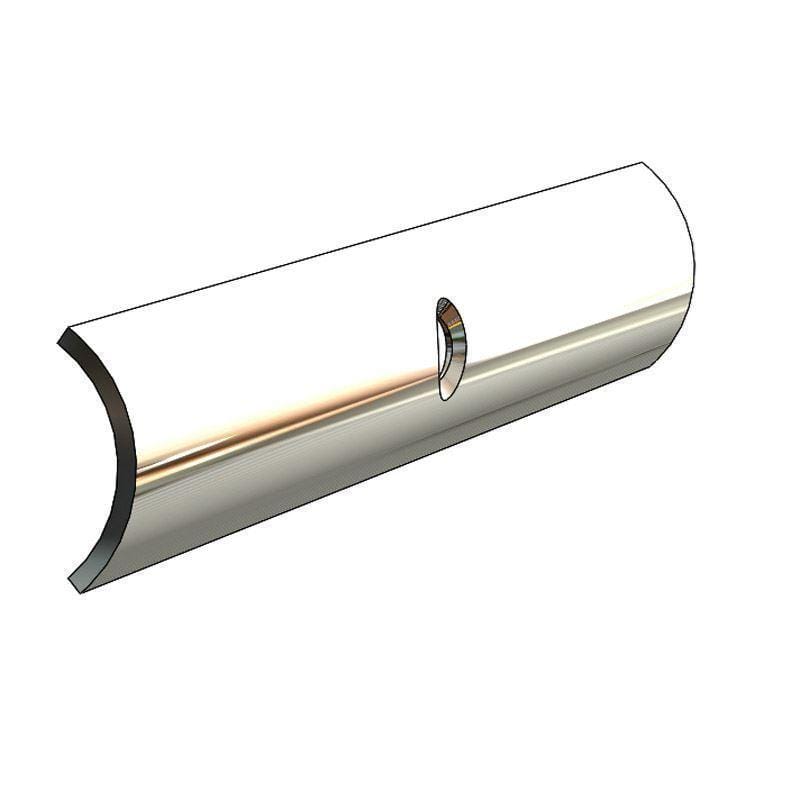 Taco Rub Rail 3/4 Hollow Back Stainless Steel Type 304, 20