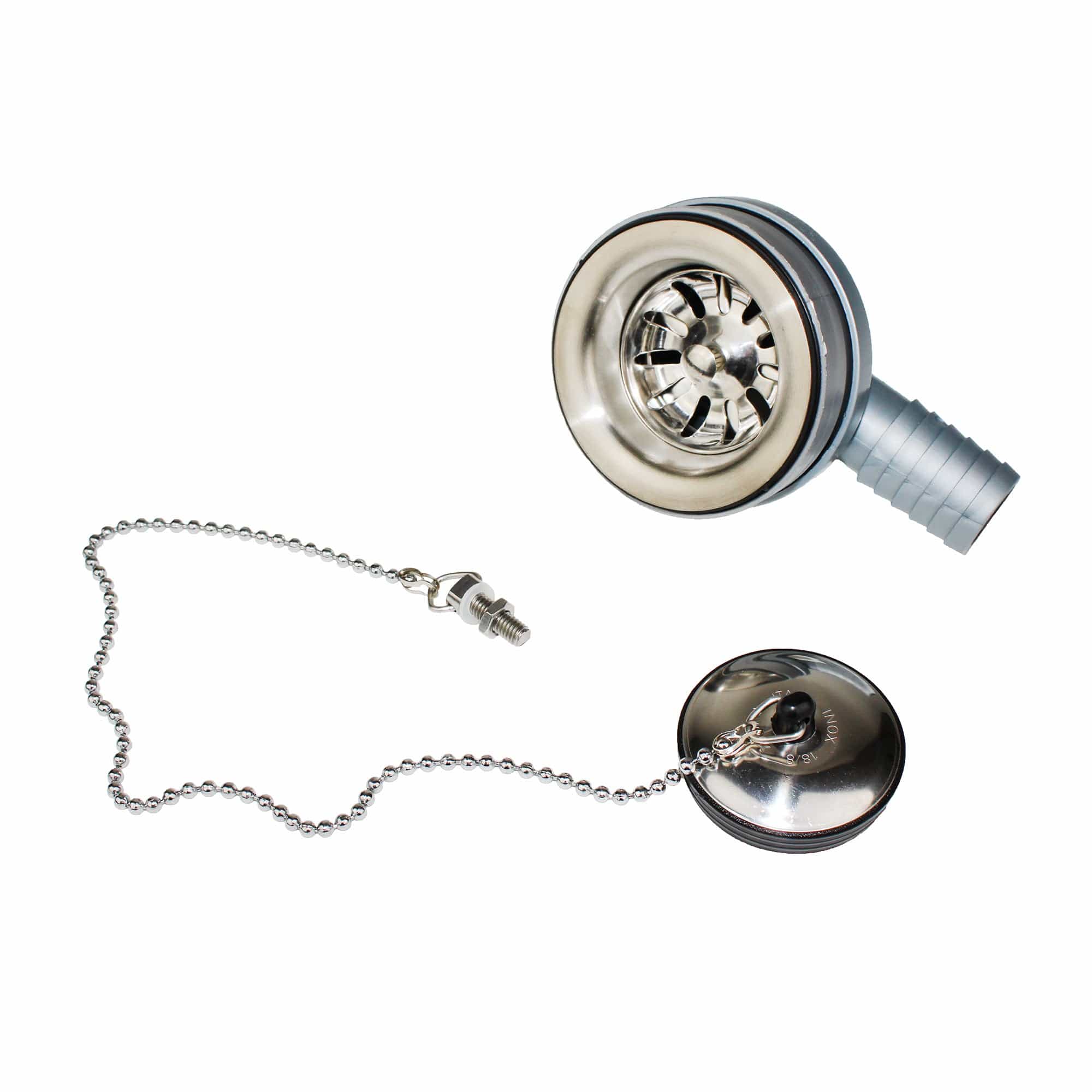 Scandvik 10308P Sink Drain with Basket and Stopper