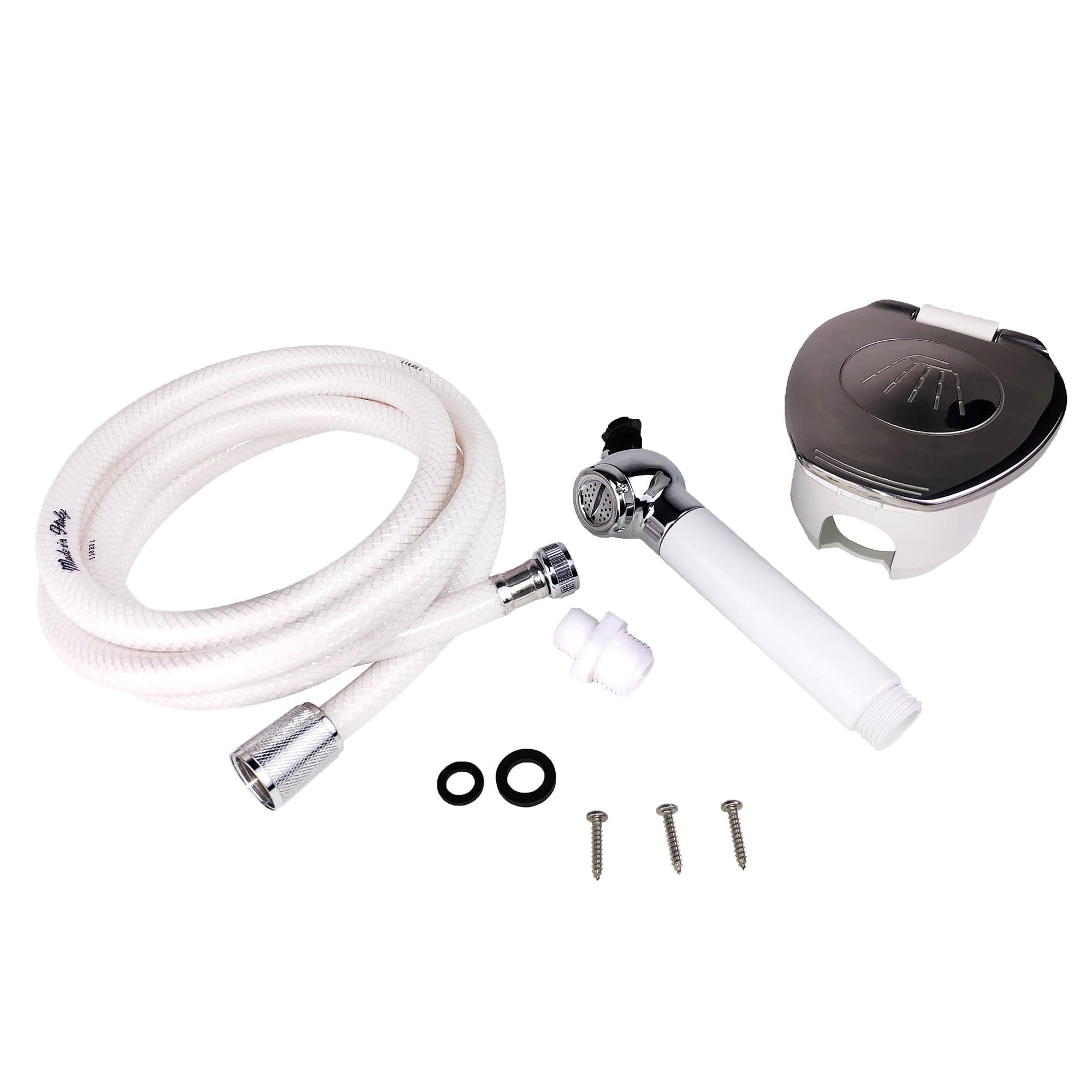 Scandvik 12131P Recessed Push Button Shower