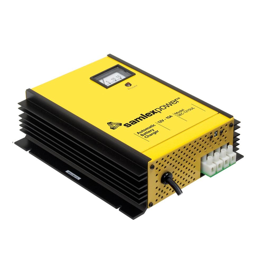 Samlex SEC-1215UL 12 Volt 15 Amp 3 Stage Fully Automatic Battery Charger / Power Supply