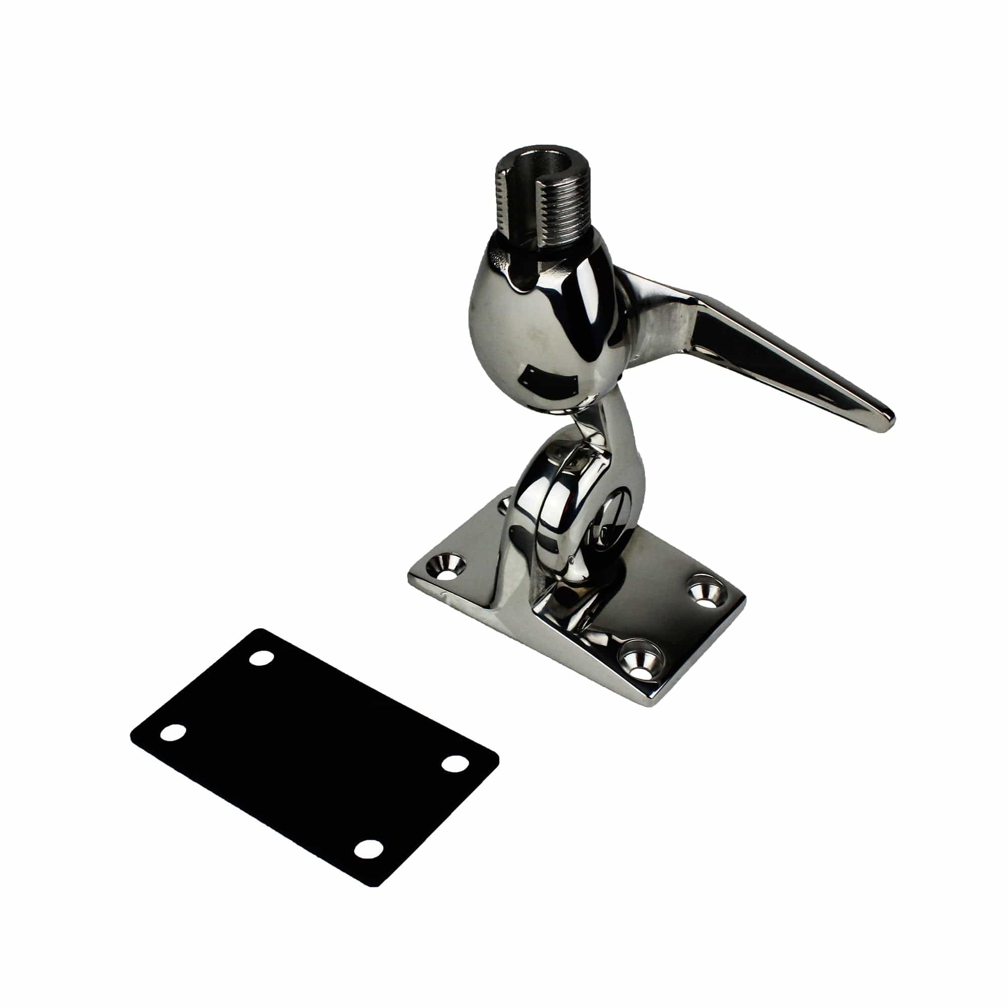 Shakespeare 5187 Stainless Steel Nutless 4-Way Antenna Ratchet Mount