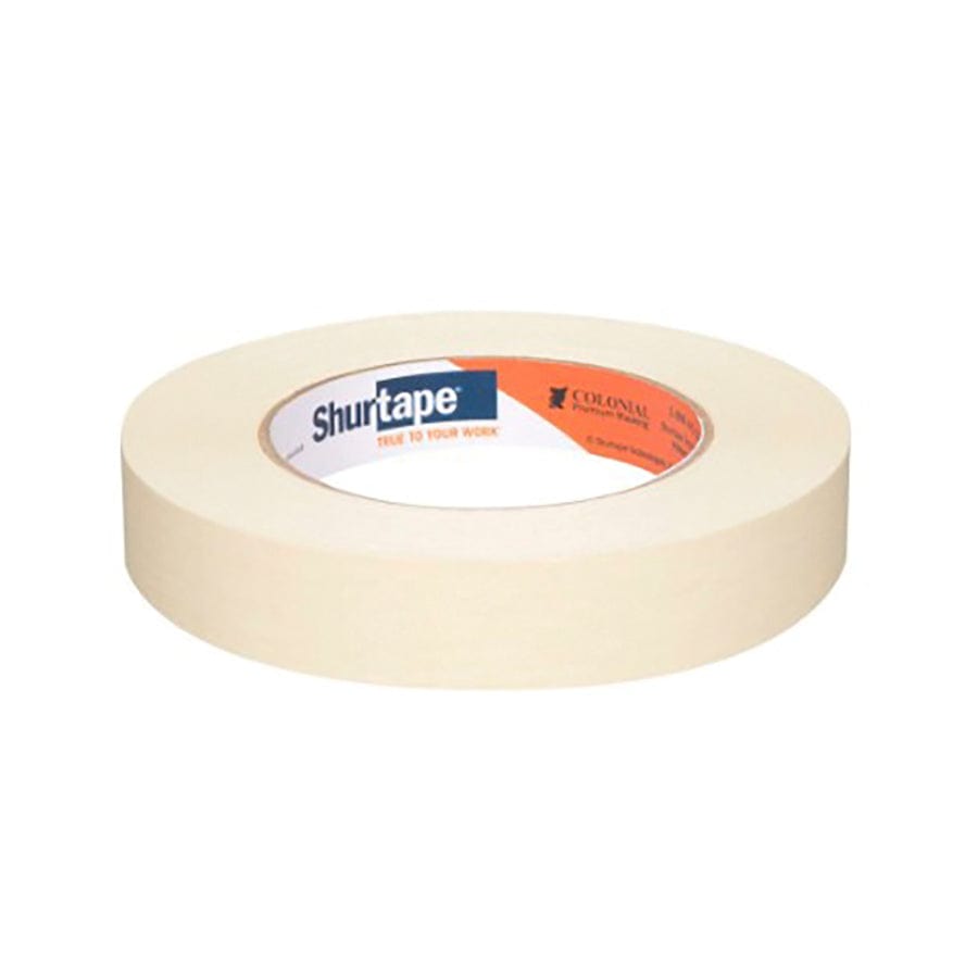 Shurtape 100743 Colonial COL 00 24mmx55m Premium Grade, High Adhesion Masking Tape - Natural