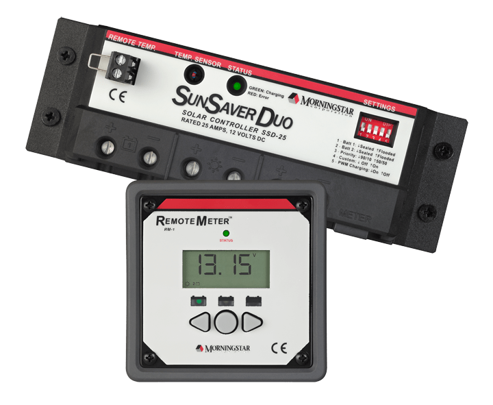 MorningStar SunSaver Duo SSD-25RM 25 Amp 12 Volt Solar Controller