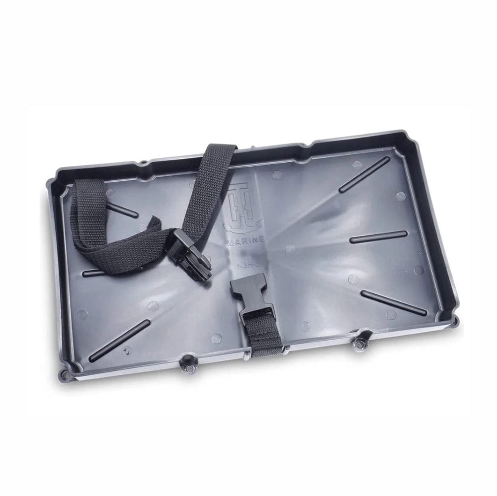 TH Marine NBH-27P-DP Narrow Battery Holder Tray 27 Series, Poly Strap