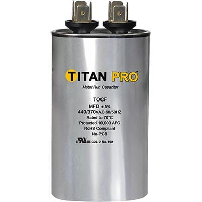 Titan Pro TOCF10 440/370V 10 MFD Oval Run Capacitor