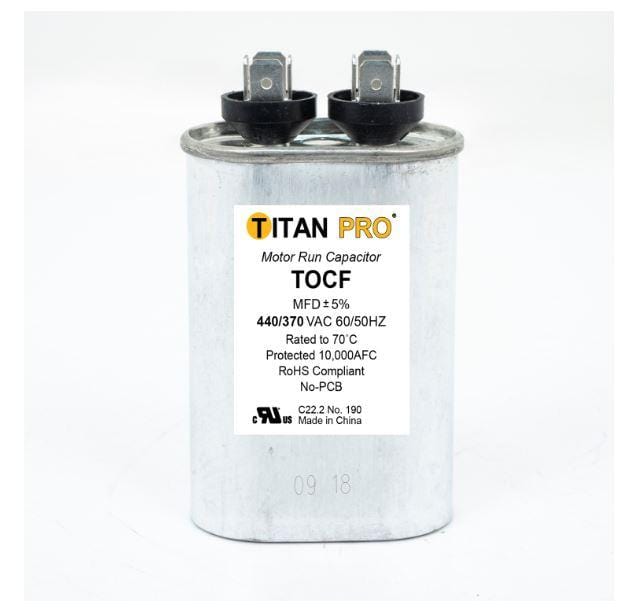 Packard TOCF15 TITAN PRO Run Capacitor 15 MFD 440/370 Volt Oval